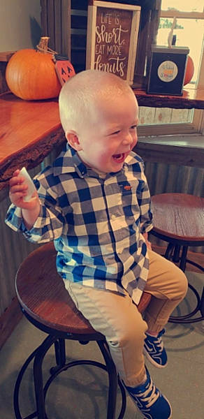 Kamdyn is registered to the contest to win money with this photo: arm, boy, child, day, finger, fun, hair, infant, joy, organ, person, play, product, sitting, skin, smile, standing, toddler