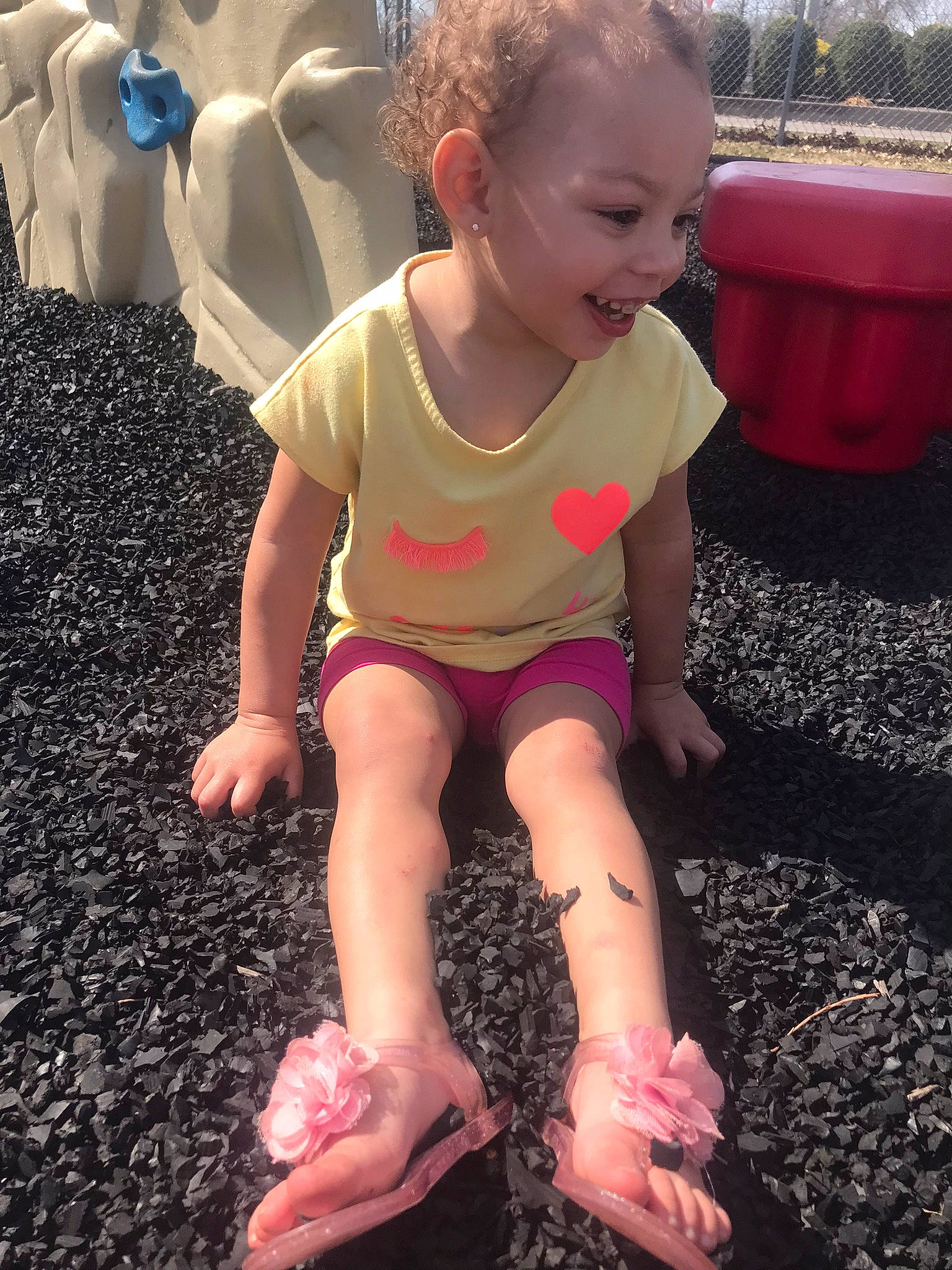 Kierra joined the competition — help win amazing prizes! baby_toddler_clothing, black, eye, face, facial_expression, finger, grass, hairstyle, happy, head, human_body, joy, leg, mouth, organ, people_in_nature, person, photograph, pink, skin