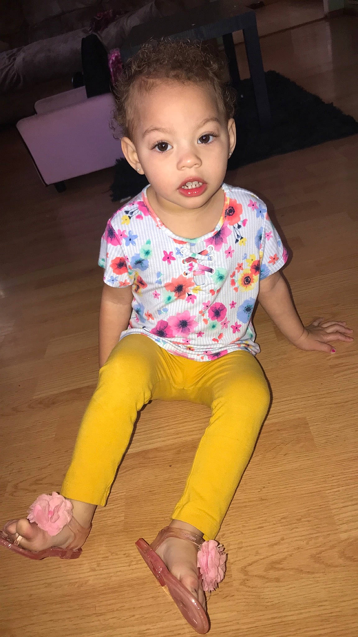 Kierra joined the competition — help win amazing prizes! baby_toddler_clothing, cheek, chin, eye, face, finger, hair, happy, head, iris, joint, lip, neck, nose, person, pink, skin, sleeve, t_shirt, toddler