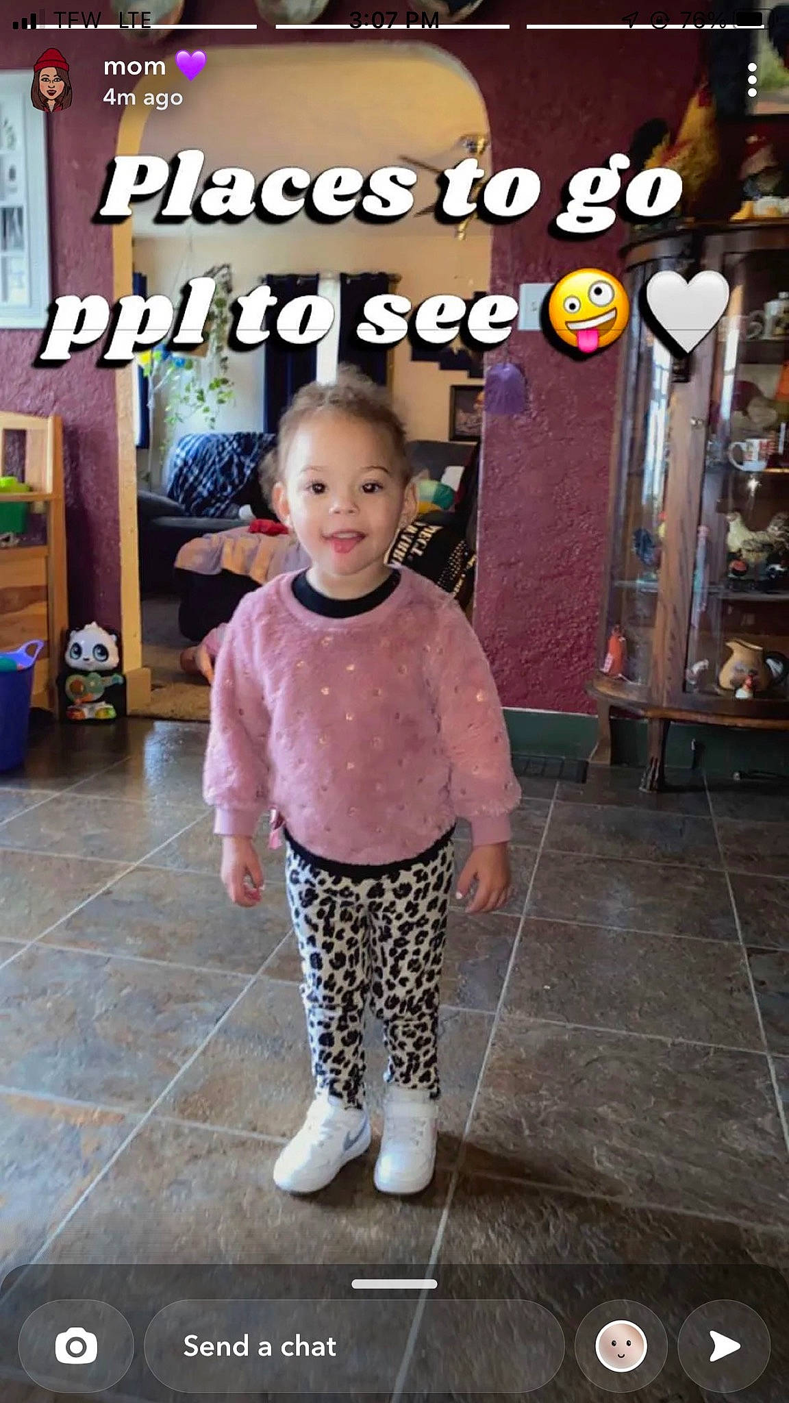 Kierra joined the competition — help win amazing prizes! baby, baby_toddler_clothing, child, door, flooring, fun, happy, magenta, pattern, person, play, sleeve, smile, standing, street_fashion, t_shirt, toddler, vacation, walking, wood