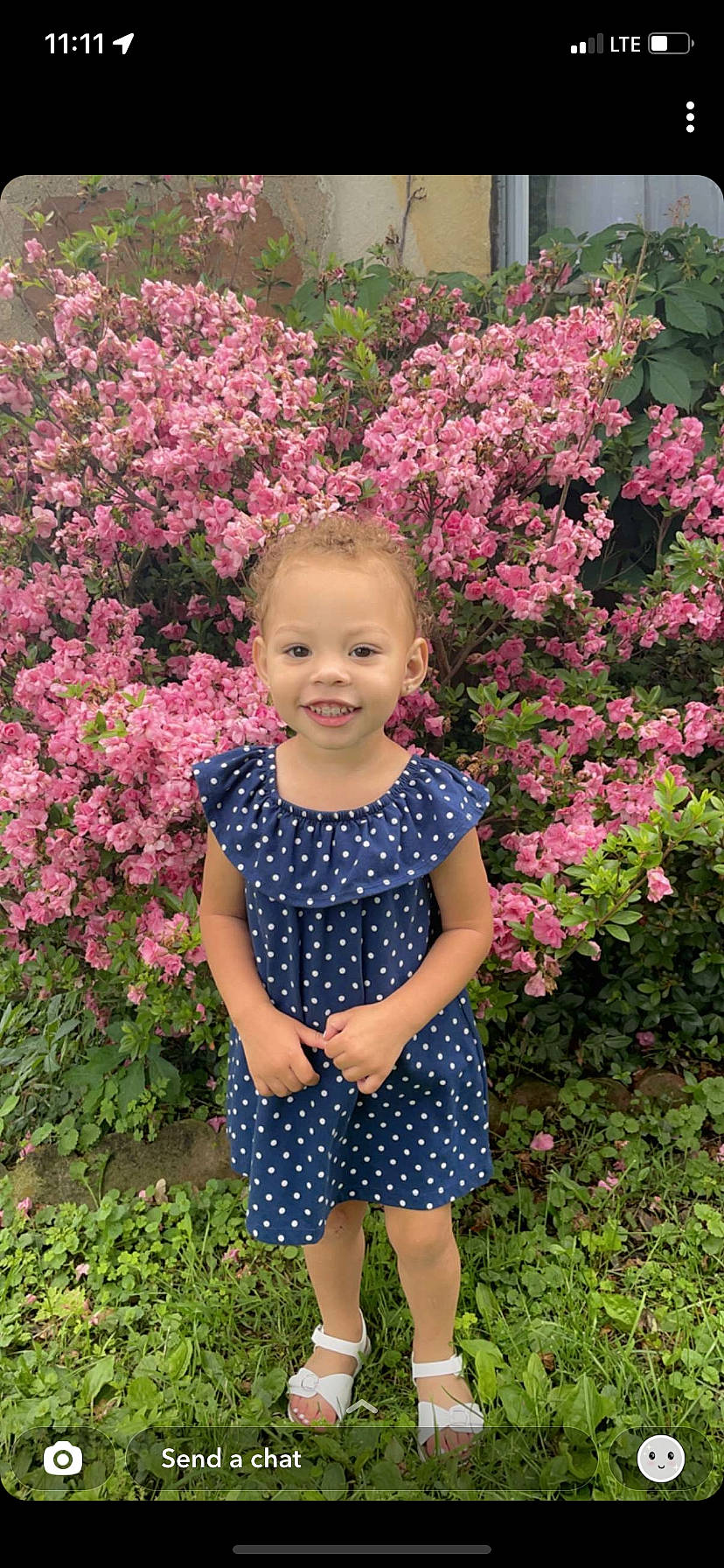 Kierra joined the competition — help win amazing prizes! baby_toddler_clothing, botany, facial_expression, flower, grass, groundcover, happy, joy, leaf, magenta, nature, people_in_nature, person, petal, pink, plant, red, shrub, skin, smile