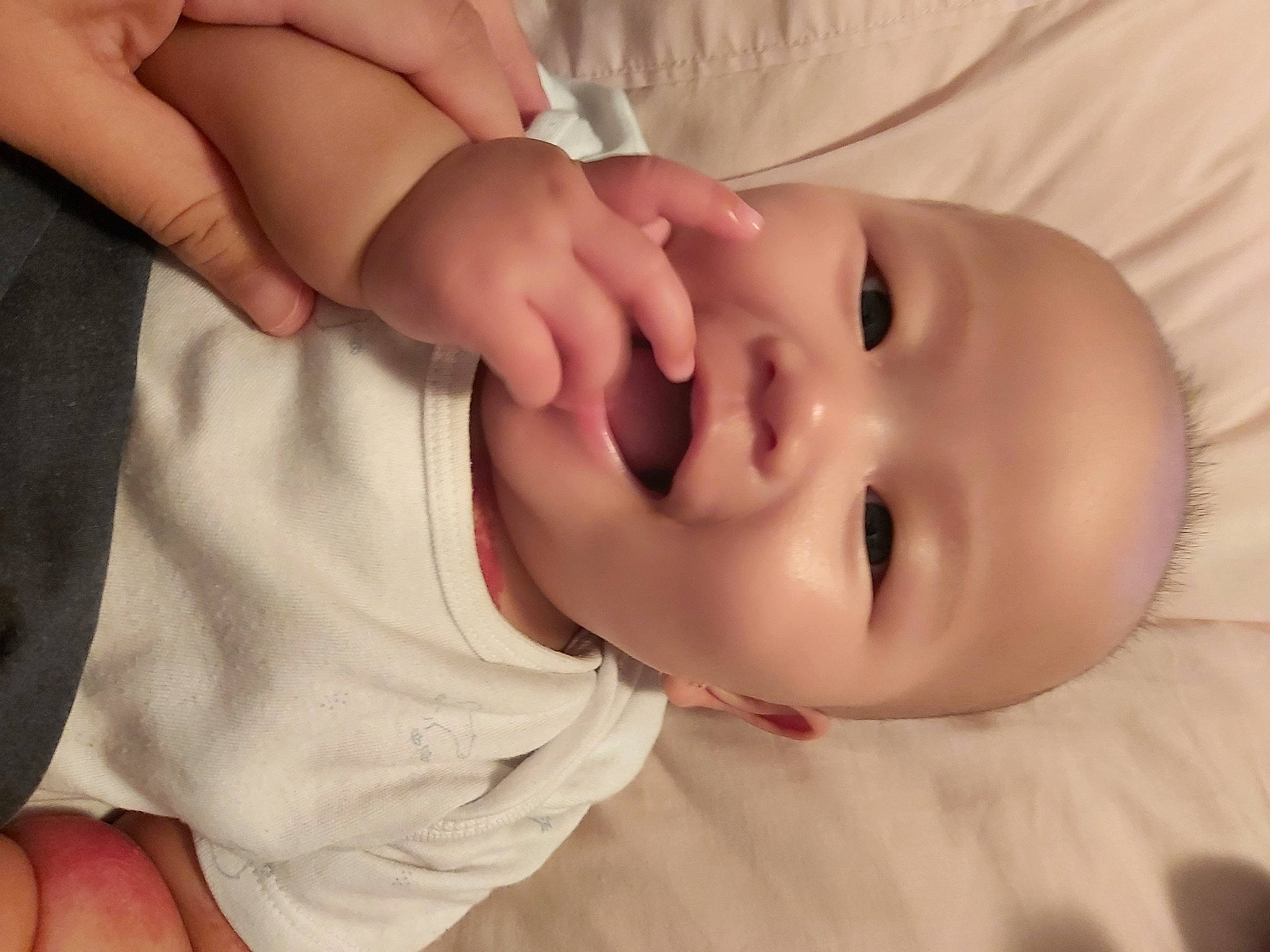 Beatrice joined the competition — help win amazing prizes! baby, baby_toddler_clothing, cheek, child, comfort, ear, eyelash, finger, gesture, iris, lip, mouth, nail, nose, person, portrait_photography, skin, sleeve, thumb, toddler