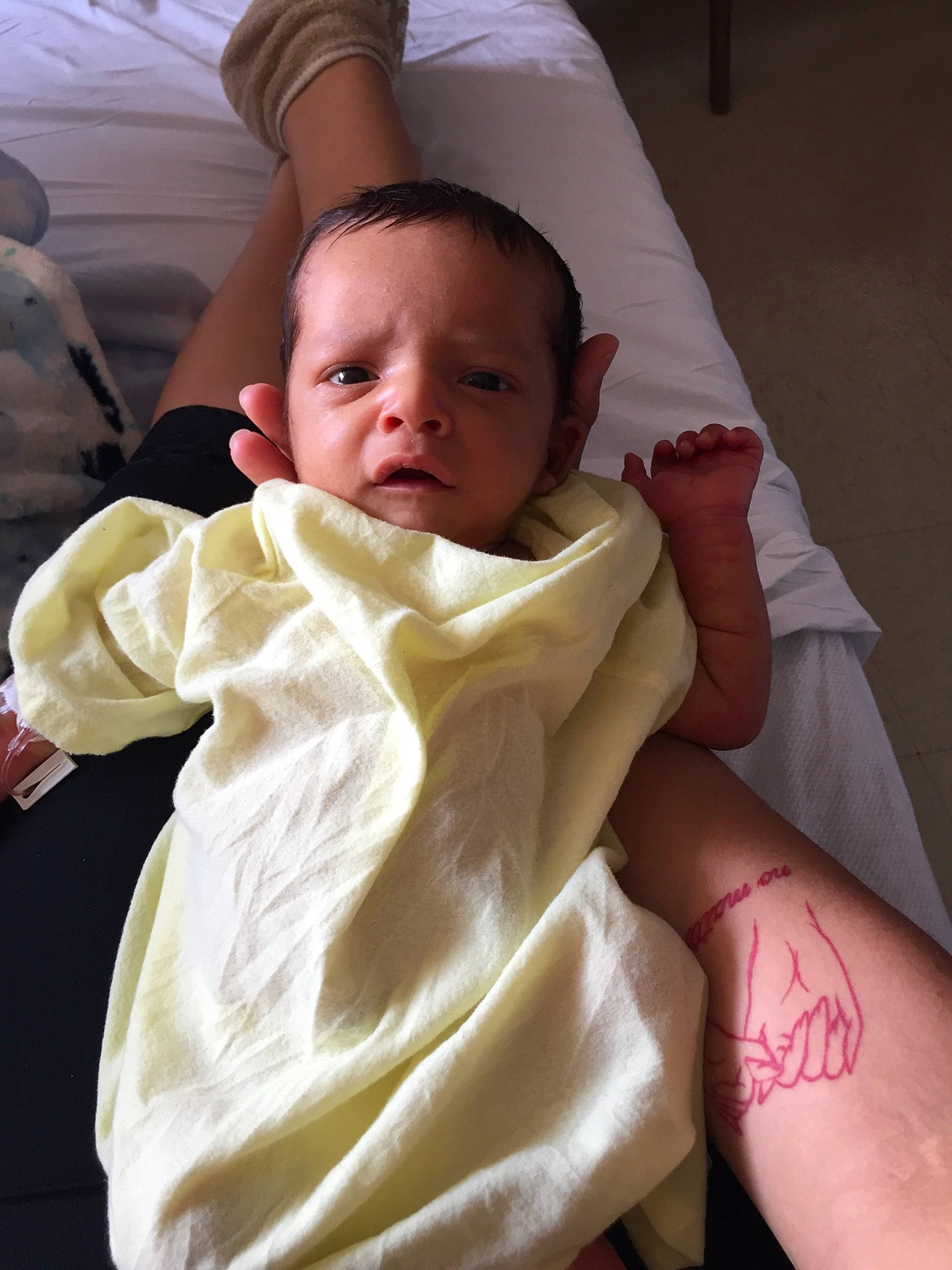 Cedric is registered to the contest to win money with this photo: arm, baby, cheek, child, finger, hand, head, person, skin, toddler