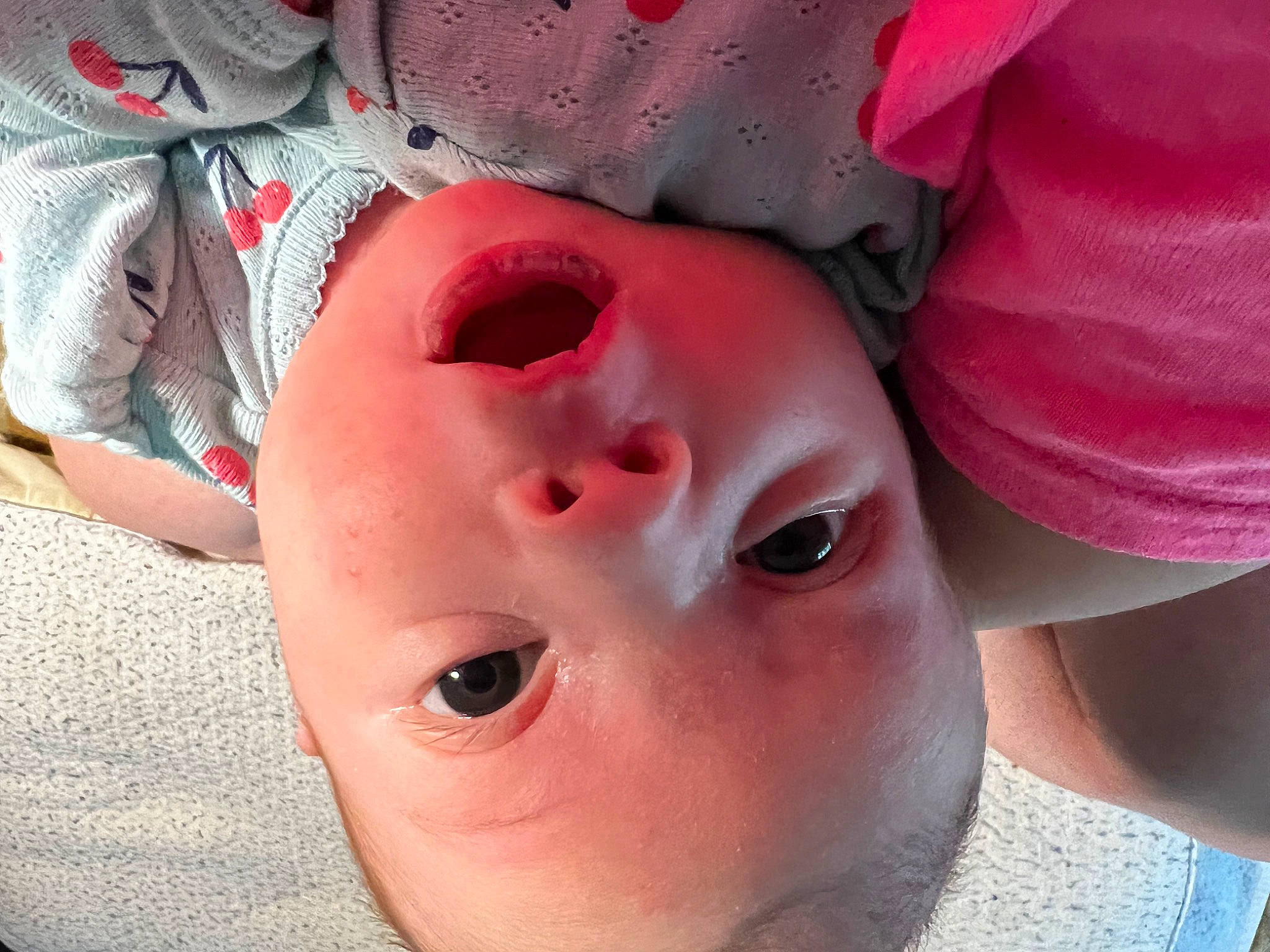 Sophia joined the competition — help win amazing prizes! baby, baby_toddler_clothing, cheek, close_up, eye, eyebrow, eyelash, happy, head, headgear, lip, mouth, nose, person, petal, pink, plant, skin, smile, throat
