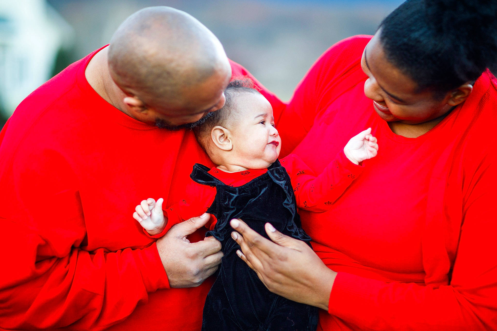 Malayiah joined the competition — help win amazing prizes! baby, carmine, ceremony, child, event, facial_expression, formal_wear, fun, gesture, hand, happy, interaction, love, magenta, person, red, t_shirt, toddler, tradition