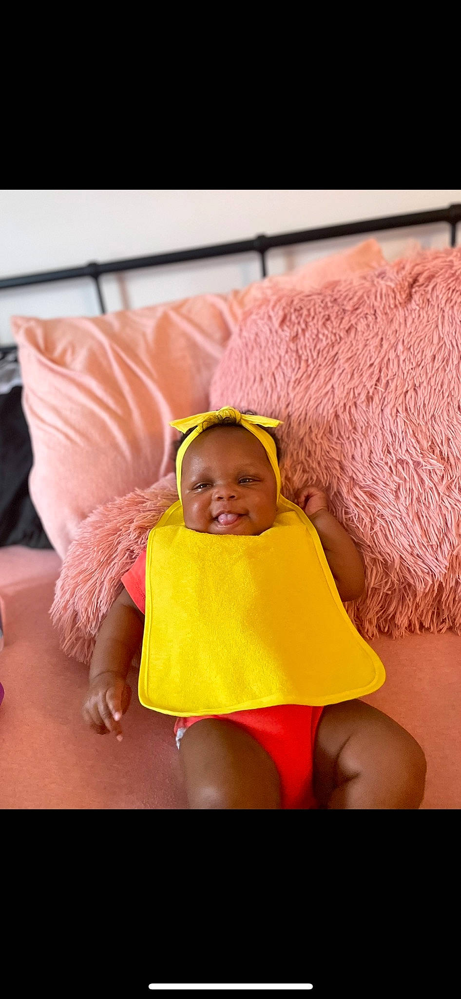 Lenea joined the competition — help win amazing prizes! abdomen, baby, baby_toddler_clothing, child, comfort, eye, facial_expression, fashion_accessory, fun, happy, human_leg, leisure, magenta, orange, person, pink, skin, smile, textile, thigh