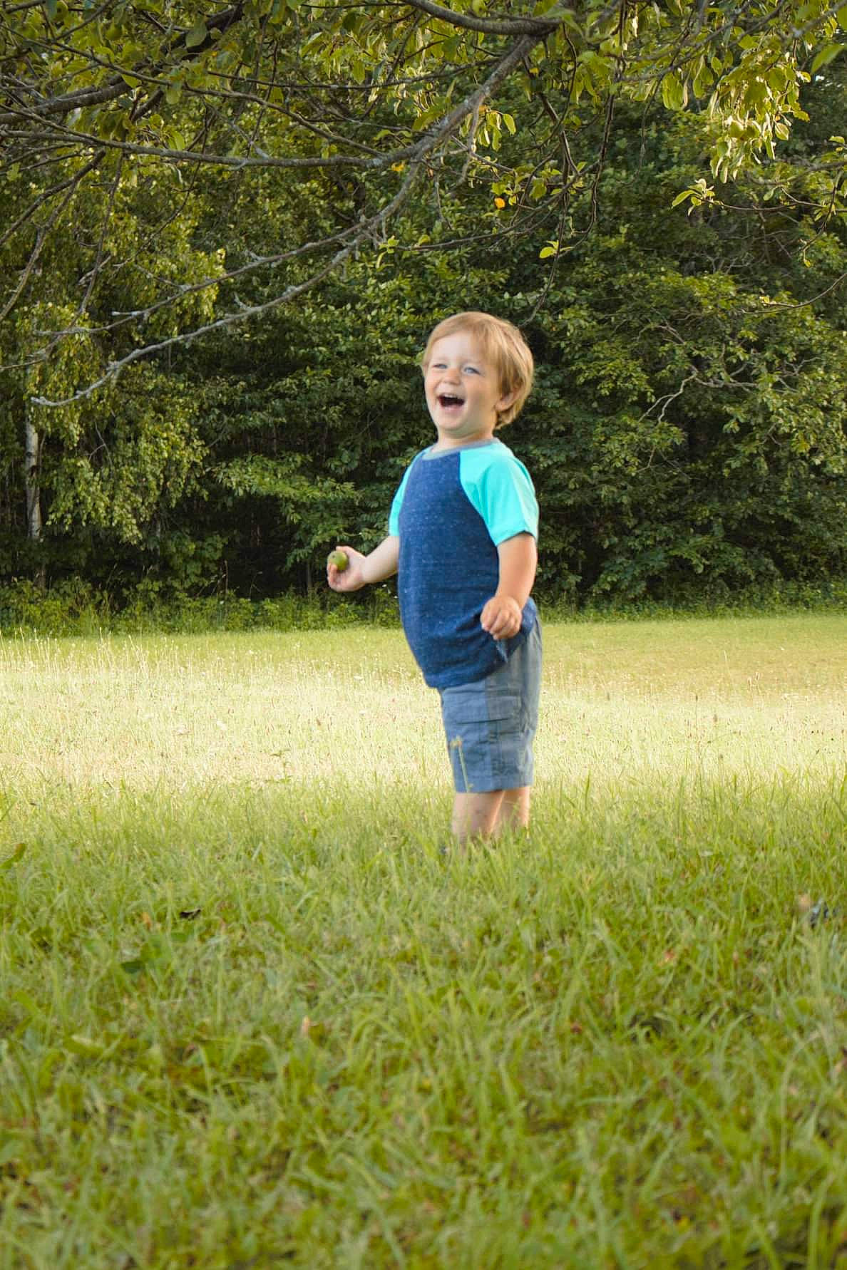 Caysen joined the competition — help win amazing prizes! child, fun, grass, grass_family, grassland, green, happy, lawn, meadow, people, people_in_nature, person, photograph, photography, plant, play, spring, standing, summer, toddler