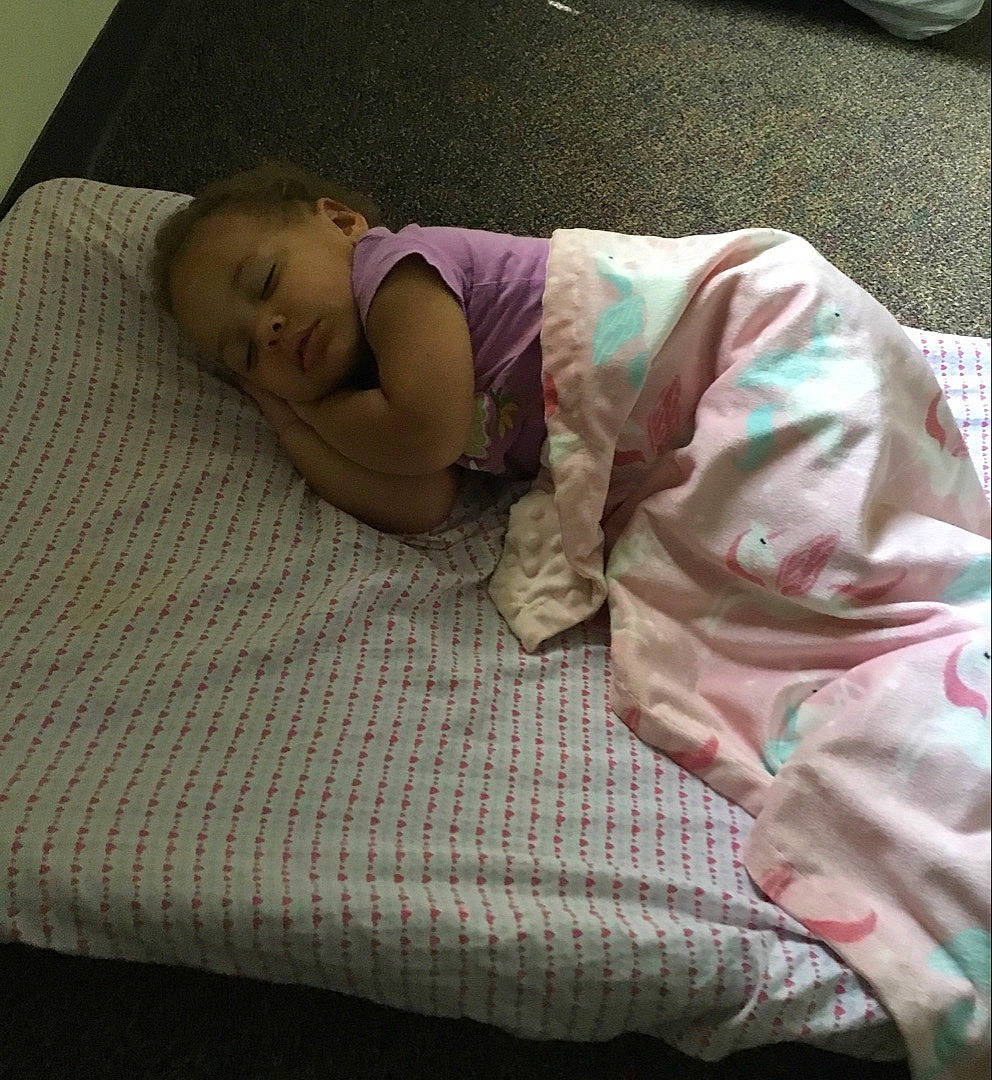 Brooklyn joined the competition — help win amazing prizes! baby, baby_products, baby_safety, baby_toddler_clothing, bed, bedding, bedtime, child, comfort, crawling, flooring, grass, head, linens, magenta, nap, person, sleep, sleeve, toddler