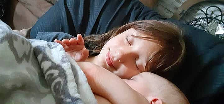 Kaylinn is registered to the contest to win money with this photo: baby, bedtime, birth, child, comfort, hand, mouth, nap, nose, person, skin, sleep