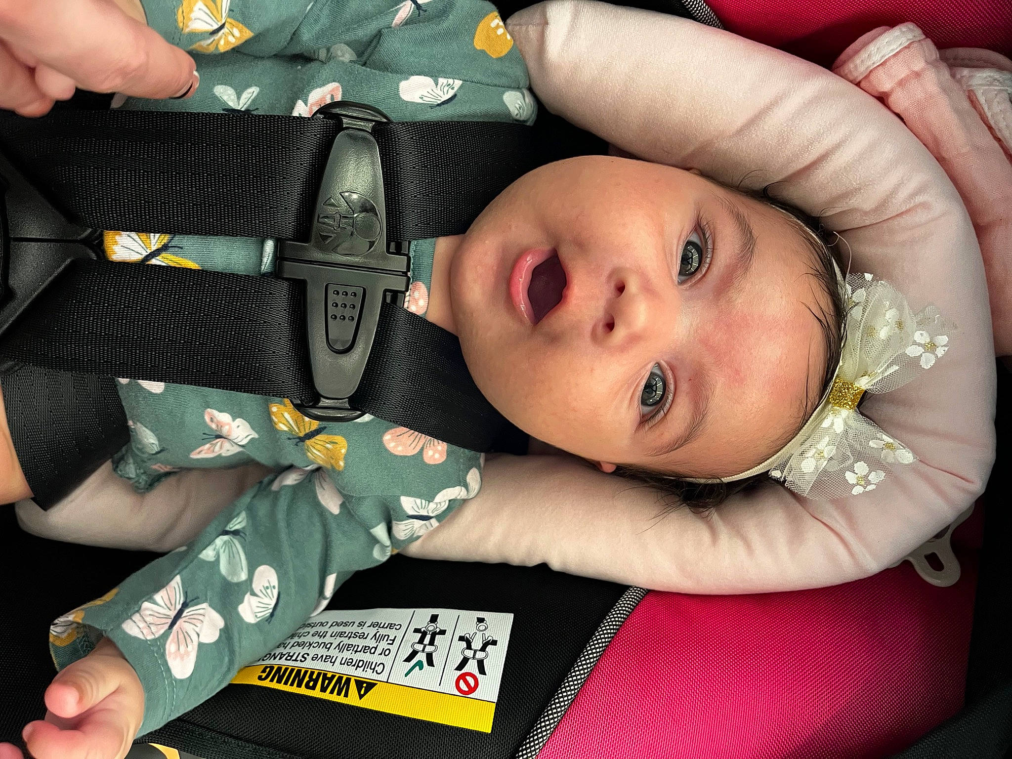 Aaliyah is registered to the contest to win money with this photo: baby, baby_products, baby_toddler_clothing, cheek, child, comfort, eyelash, finger, flash_photography, gesture, hand, happy, headwear, human_body, mouth, nail, person, skin, smile, thumb