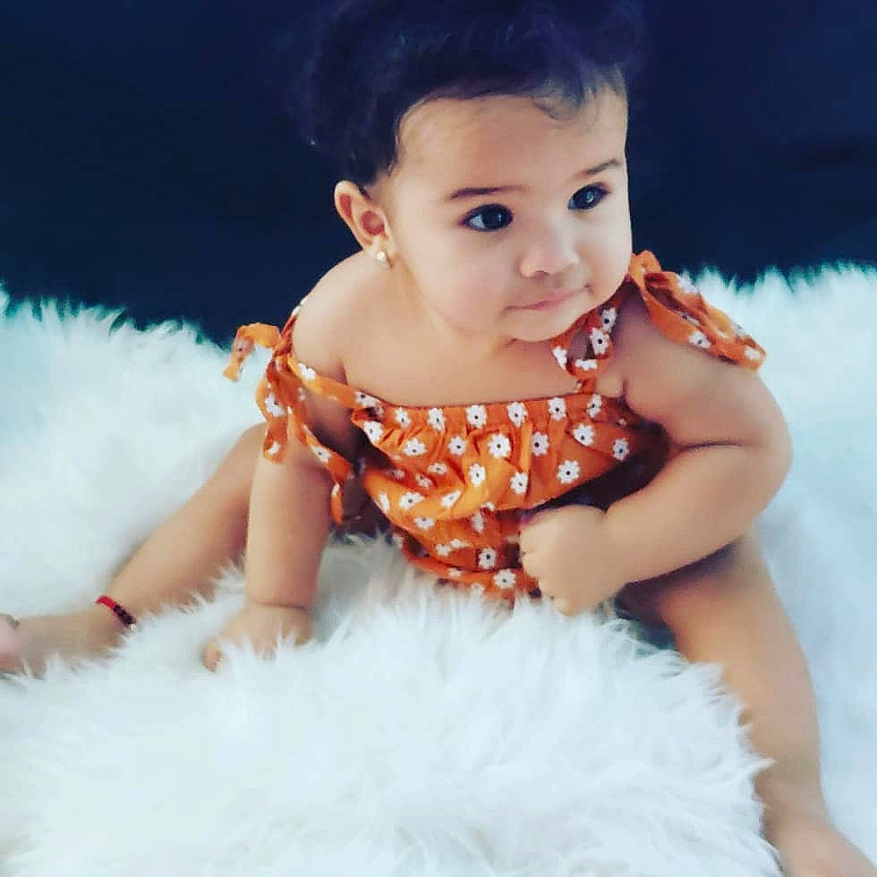 Olivia Grace is registered to the contest to win money with this photo: baby, beauty, child, child_model, costume, dress, fashion_accessory, fun, fur, hand, happy, head, joy, neck, outerwear, person, photo_shoot, photography, skin, smile