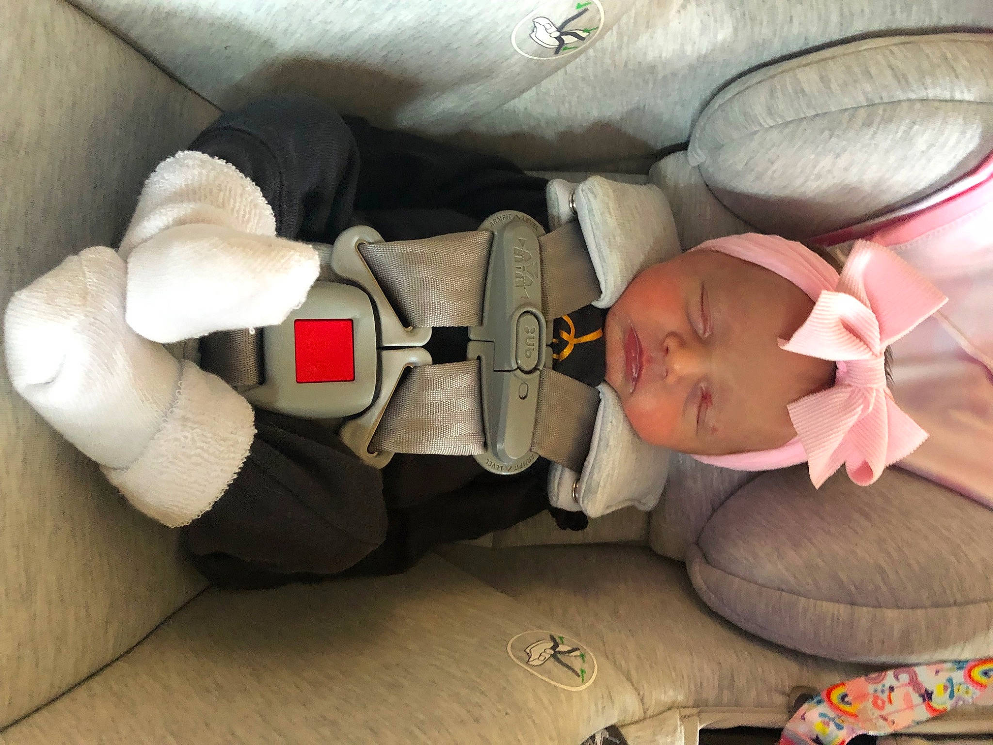 Lilly joined the competition — help win amazing prizes! arm, baby, baby_carriage, baby_sleeping, car_seat, comfort, finger, gesture, hand, headwear, human_body, leg, mammal, nail, person, stuffed_toy, textile, thumb, toddler, toy