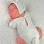Reuben is registered to the contest to win money with this photo: newborn, baby, sleeping, bunny_costume, white, blanket, soft_texture, cute, infant, headwear, ears, tail, peaceful, cozy, portrait, child, resting, knitwear, fuzzy, closeup