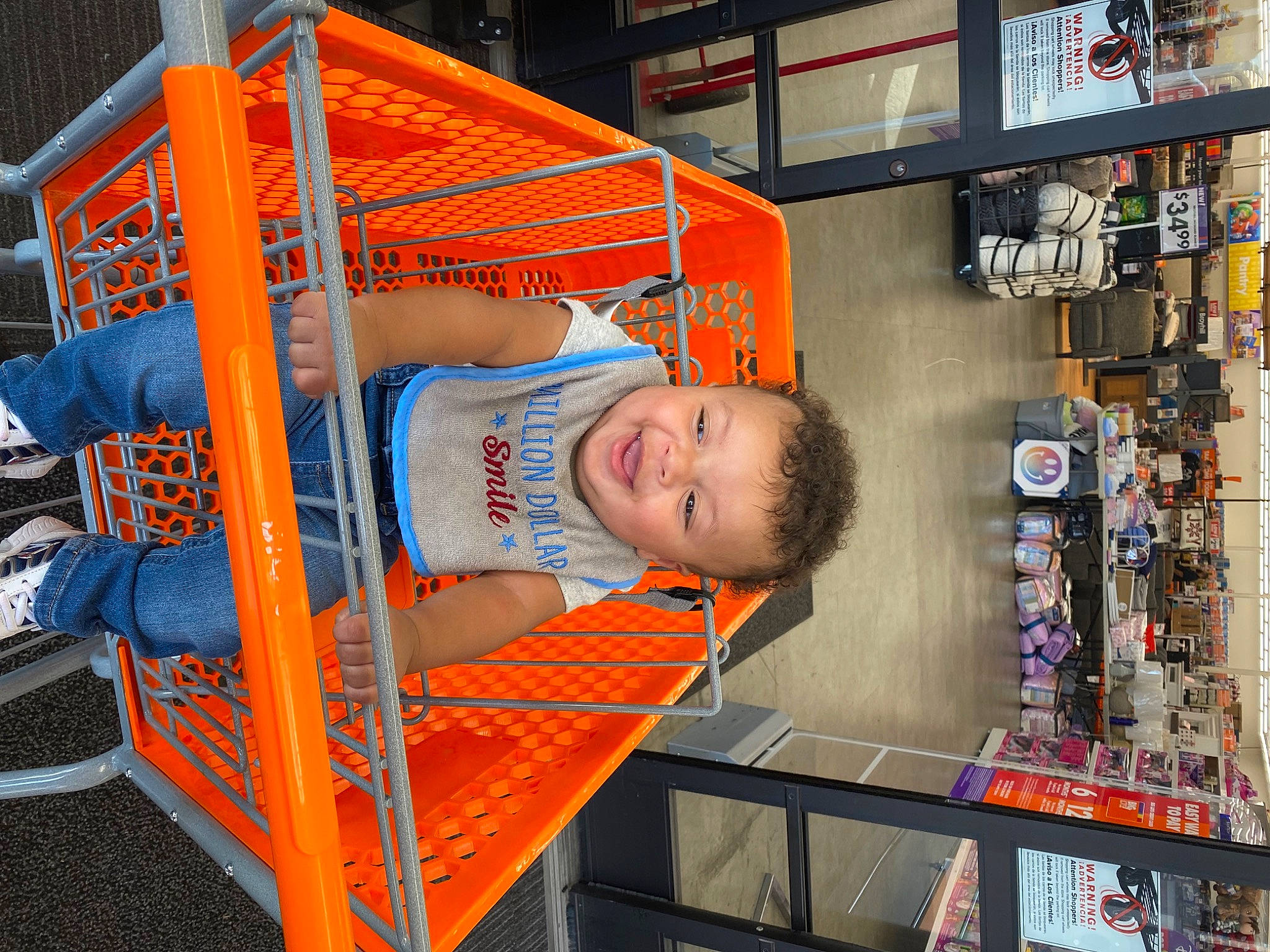 Malachi joined the competition — help win amazing prizes! advertising, building, customer, engineering, fun, leisure, machine, orange, person, retail, shelf, shelving, smile, t_shirt, toddler, transport