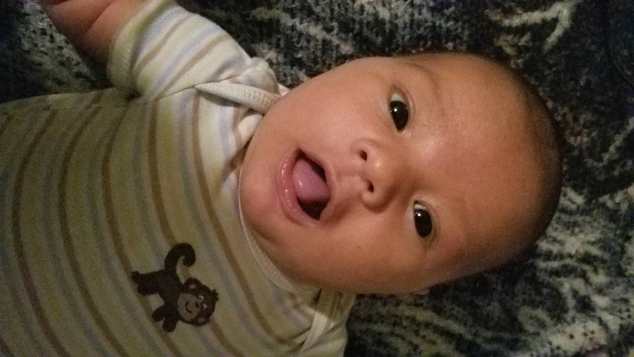 Arlo James joined the competition — help win amazing prizes! baby, cheek, child, chin, close_up, ear, eye, eyebrow, face, facial_expression, forehead, head, iris, lip, mouth, nose, organ, person, skin, smile