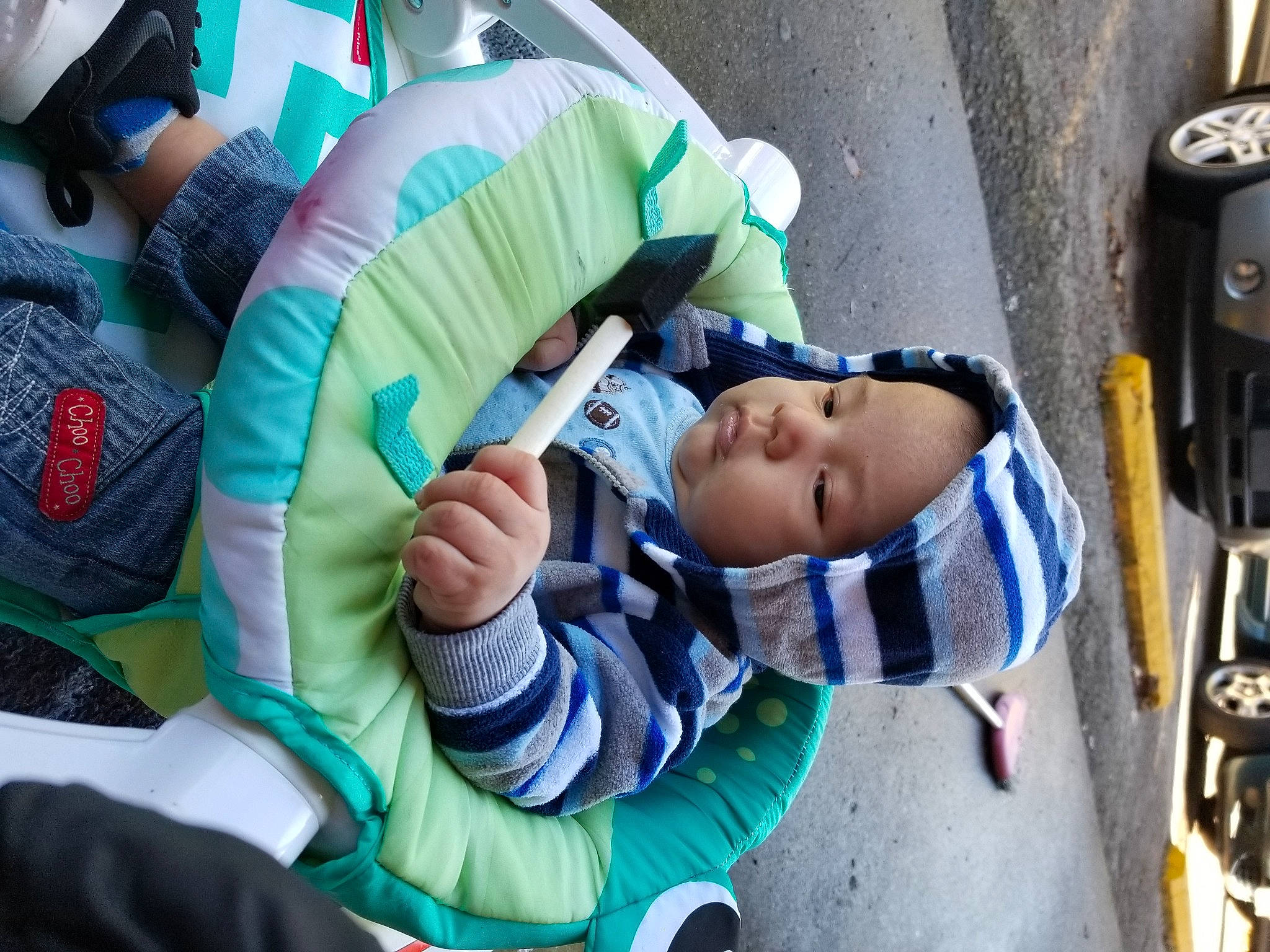 Arlo James joined the competition — help win amazing prizes! baby, baby_carriage, baby_products, child, headwear, person, product, sleep