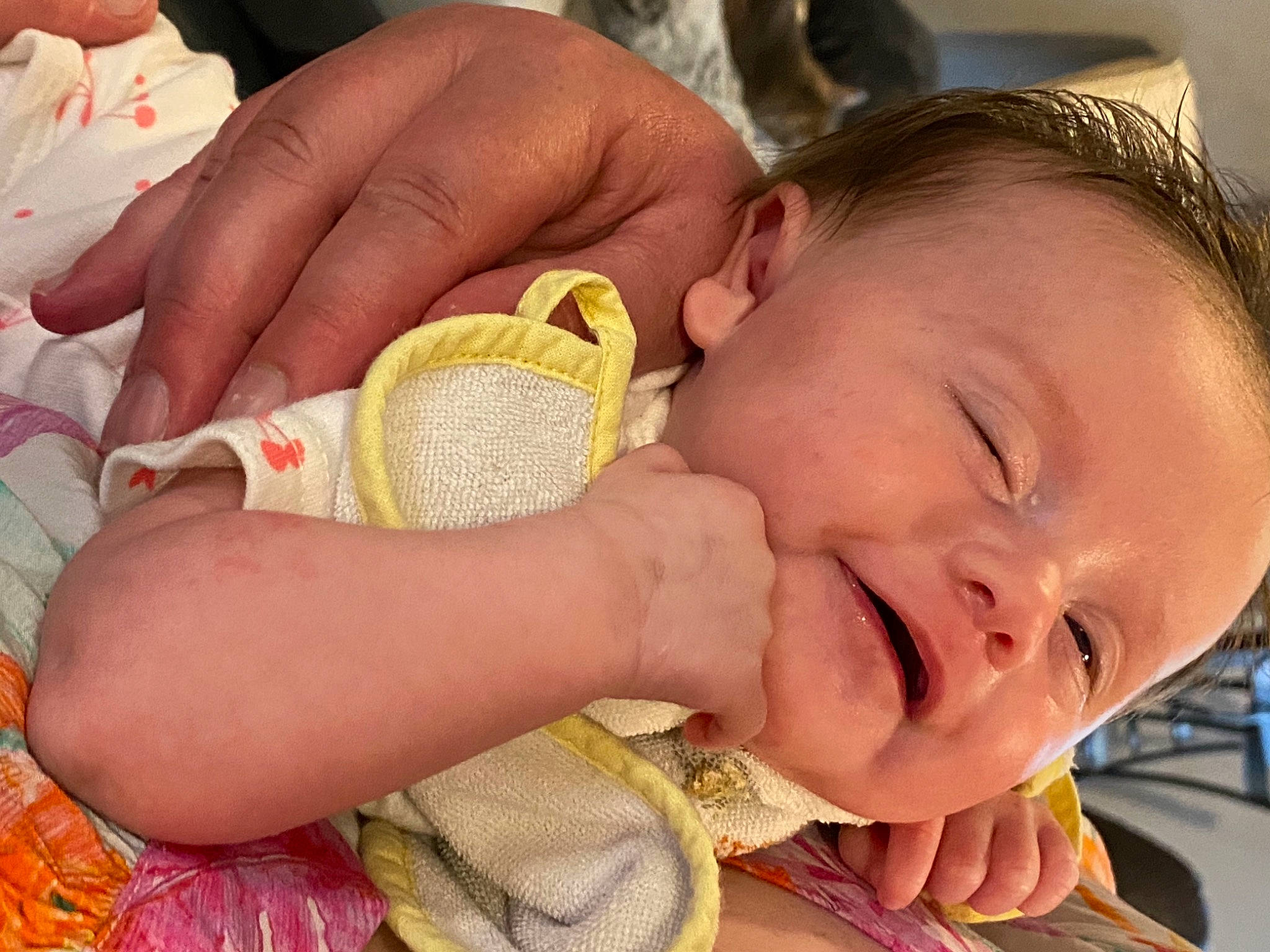 Ohana participe au concours pour gagner de l'argent avec cette photo : baby, baby_toddler_clothing, cheek, ear, eyelash, finger, fun, gesture, hand, happy, iris, lip, mouth, nail, neck, nose, person, skin, smile, thumb