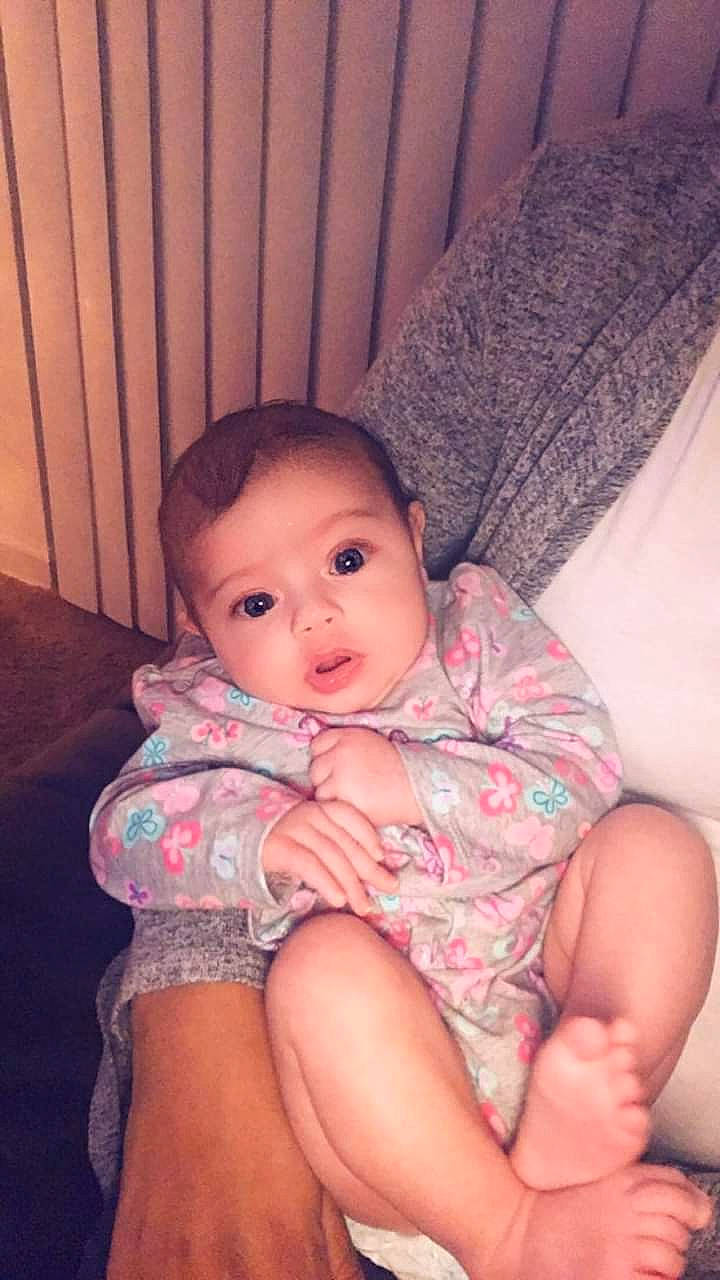 Angelique is registered to the contest to win money with this photo: abdomen, arm, baby, beauty, cheek, child, eye, face, finger, hand, head, iris, leg, lip, mouth, nose, person, pink, sitting, skin