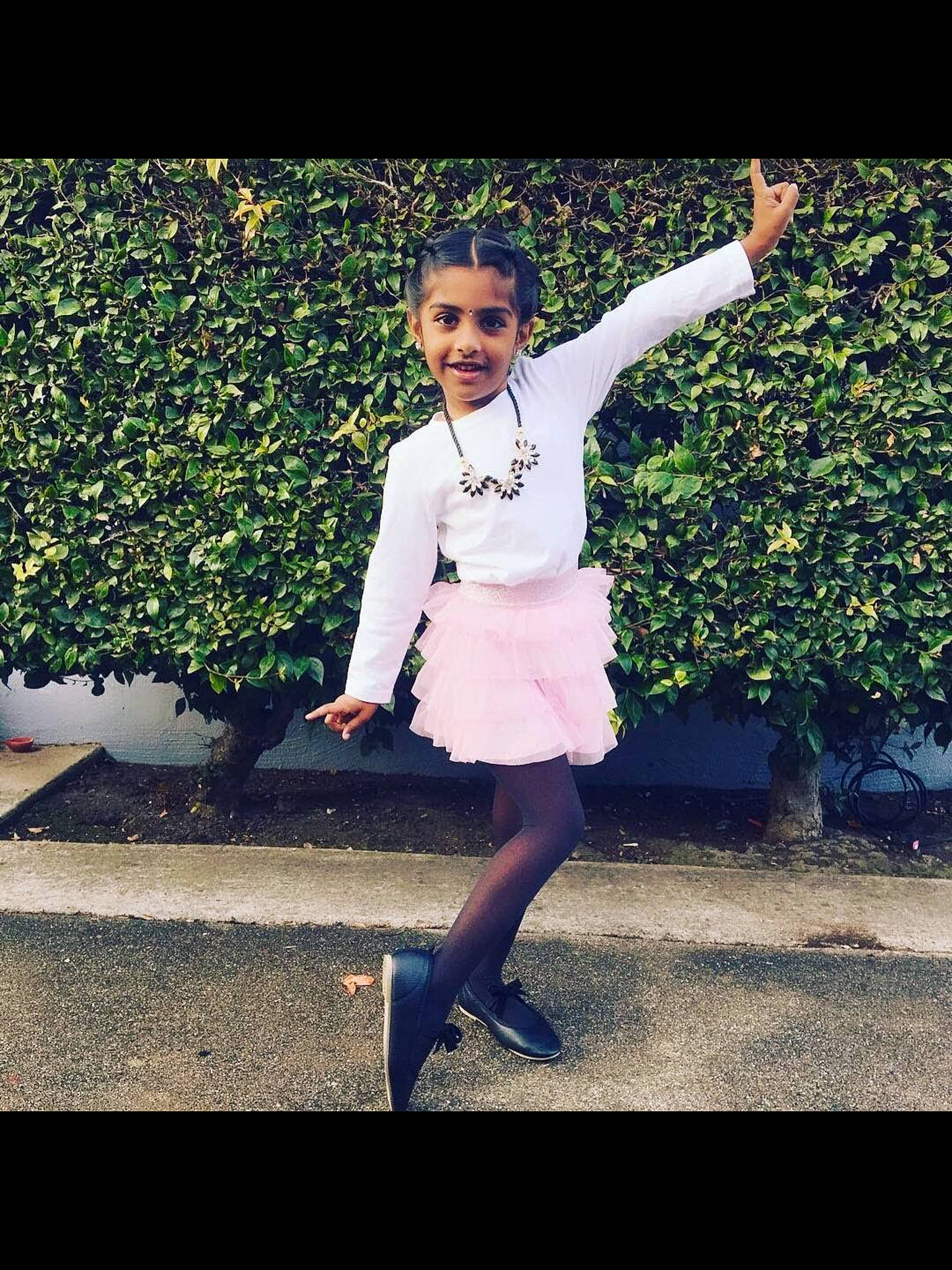 Sreshta joined the competition — help win amazing prizes! beauty, child, clothing, day, dress, facial_expression, footwear, fun, girl, joy, lady, leg, person, photograph, photography, pink, plant, smile, snapshot, standing