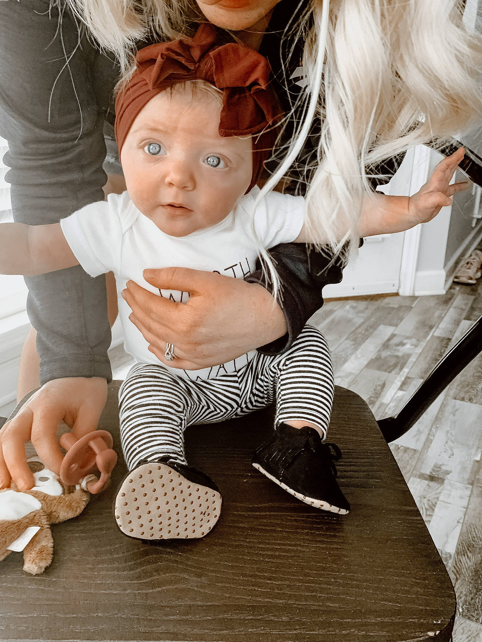 Oakleigh is registered to the contest to win money with this photo: baby, baby_toddler_clothing, bangs, beauty, blond, chair, child, dress, face, fashion_accessory, flooring, fun, happy, head, jewellery, joint, person, sitting, sleeve, toddler