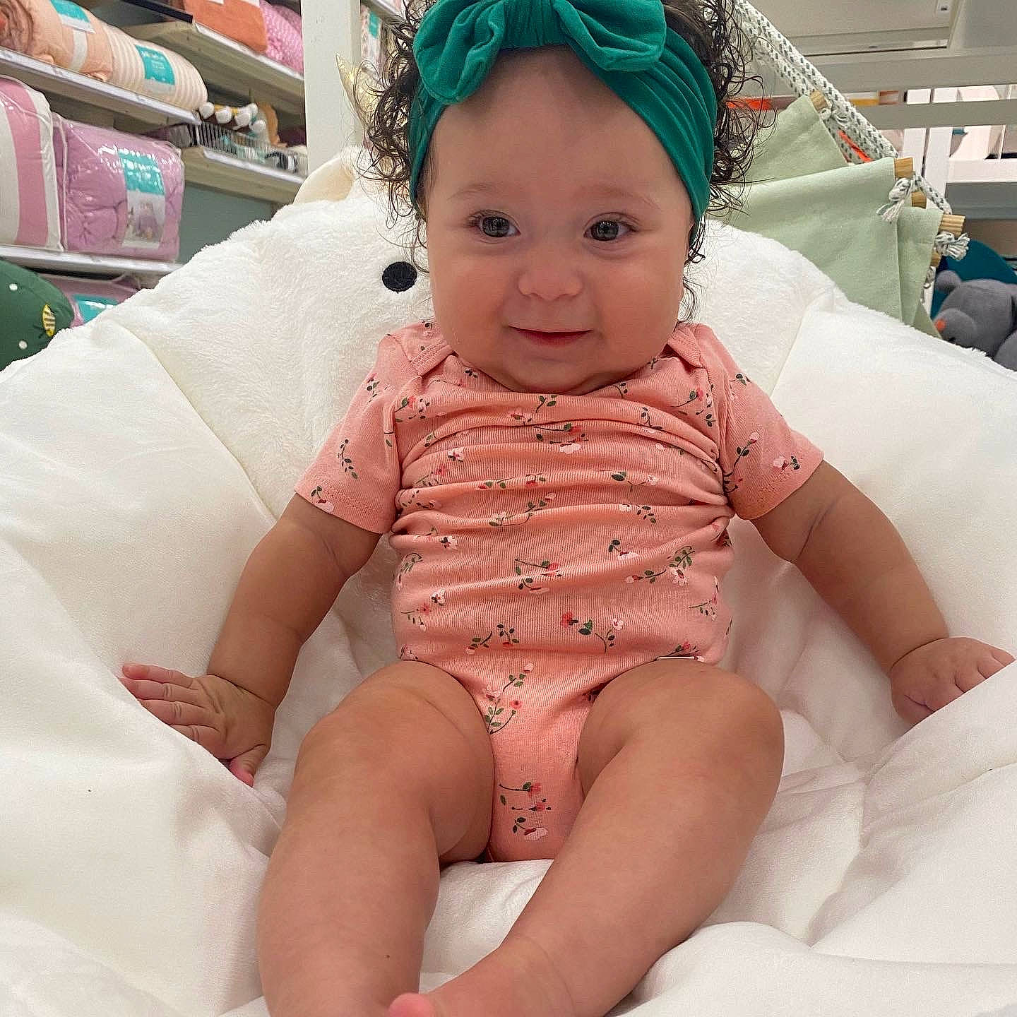 Ava Mckenzie joined the competition — help win amazing prizes! baby, baby_toddler_clothing, cheek, chin, comfort, finger, happy, head, headgear, human_body, knee, mouth, neck, person, pink, skin, sleeve, smile, thigh, thumb