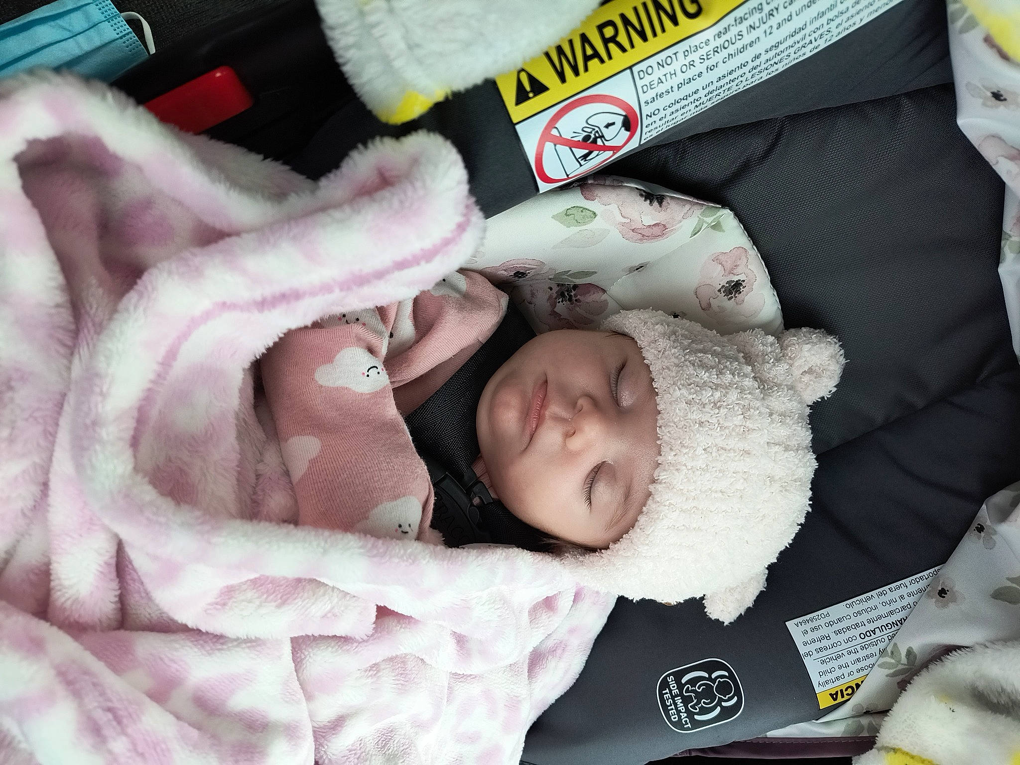 Lylah is registered to the contest to win money with this photo: baby, baby_products, baby_safety, baby_sleeping, baby_toddler_clothing, bedding, bedtime, carmine, child, comfort, font, headwear, infant_bed, linens, magenta, nap, pattern, person, product, room