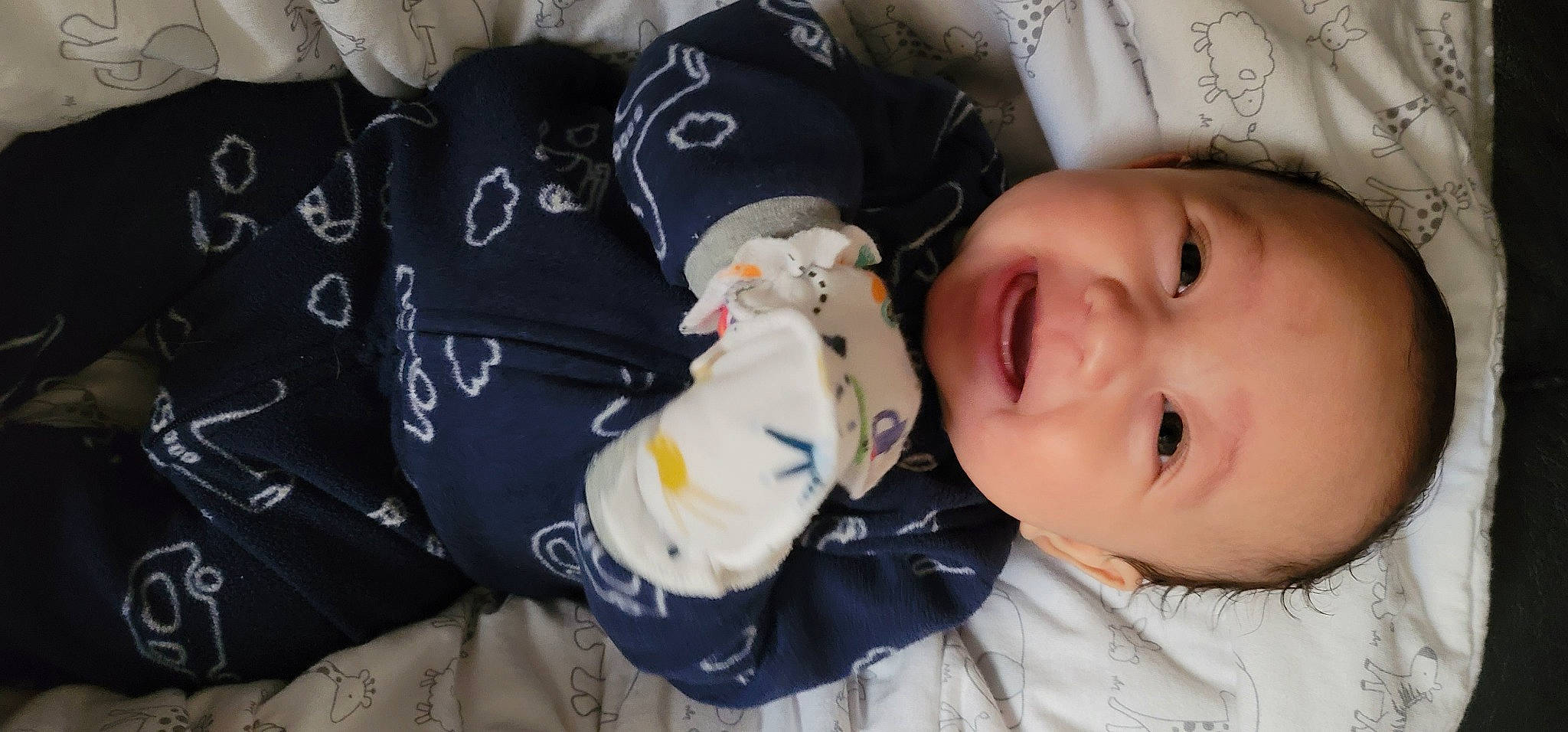 Jaeden is registered to the contest to win money with this photo: baby, baby_laughing, baby_toddler_clothing, cheek, child, clothing, comfort, happy, laugh, people, person, product, sitting, sleeve, smile, toddler