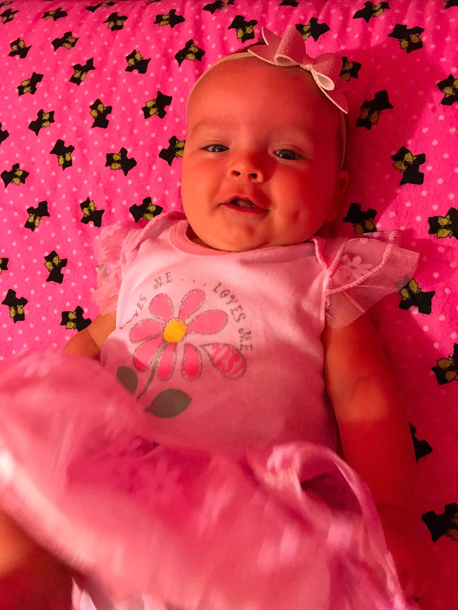 Averlee joined the competition — help win amazing prizes! baby, cheek, child, flower, lip, magenta, mouth, nap_mat, peach, person, petal, pink, red, skin, textile, toddler