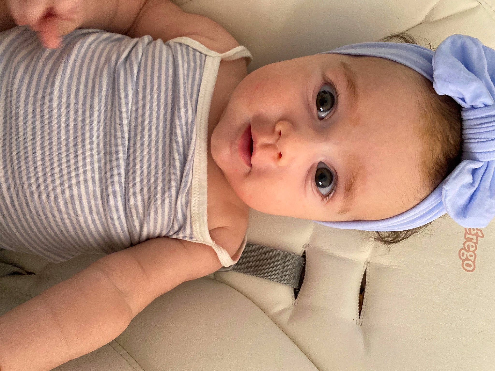 Louise participe au concours pour gagner de l'argent avec cette photo : baby, baby_toddler_clothing, cheek, child, collar, comfort, eyebrow, eyelash, happy, hat, iris, lip, mouth, nose, person, portrait_photography, skin, sleeve, toddler