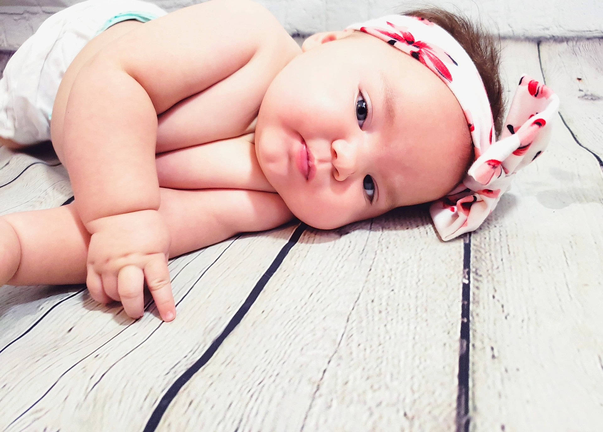 Lucille joined the competition — help win amazing prizes! cheek, child, girl, hair_accessory, hand, infant, person, product, skin, smile, toddler