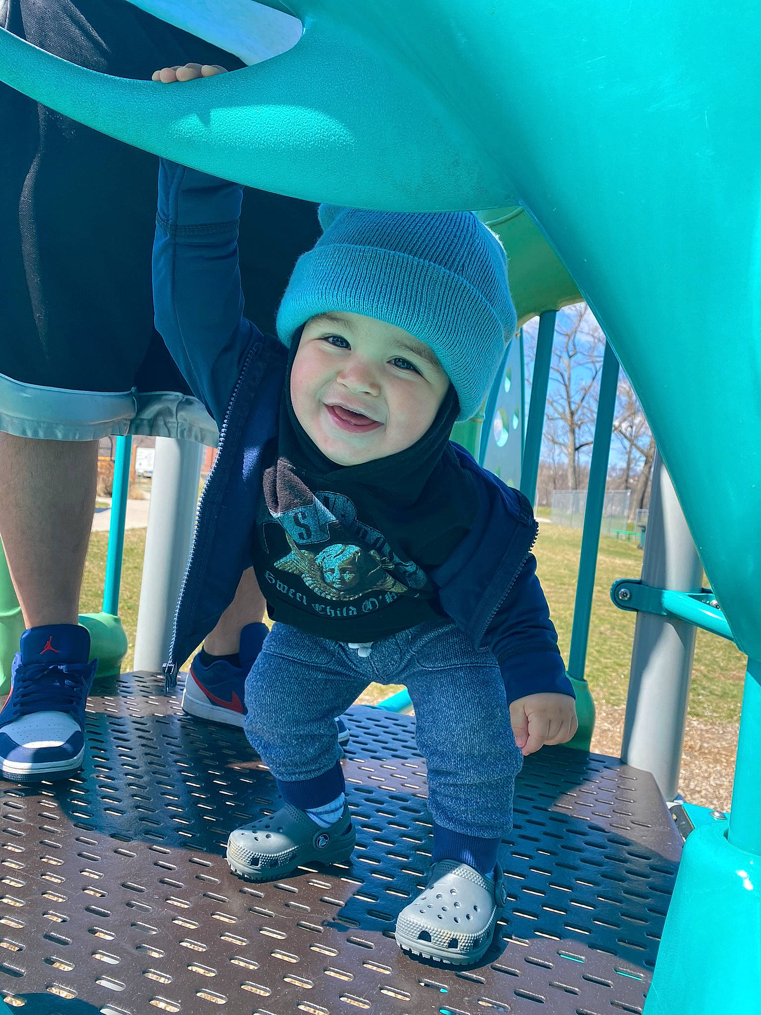 Landyn joined the competition — help win amazing prizes! aqua, azure, blue, cap, child, electric_blue, flooring, fun, green, happy, headwear, jacket, joy, leisure, person, photograph, public_space, purple, recreation, shoe