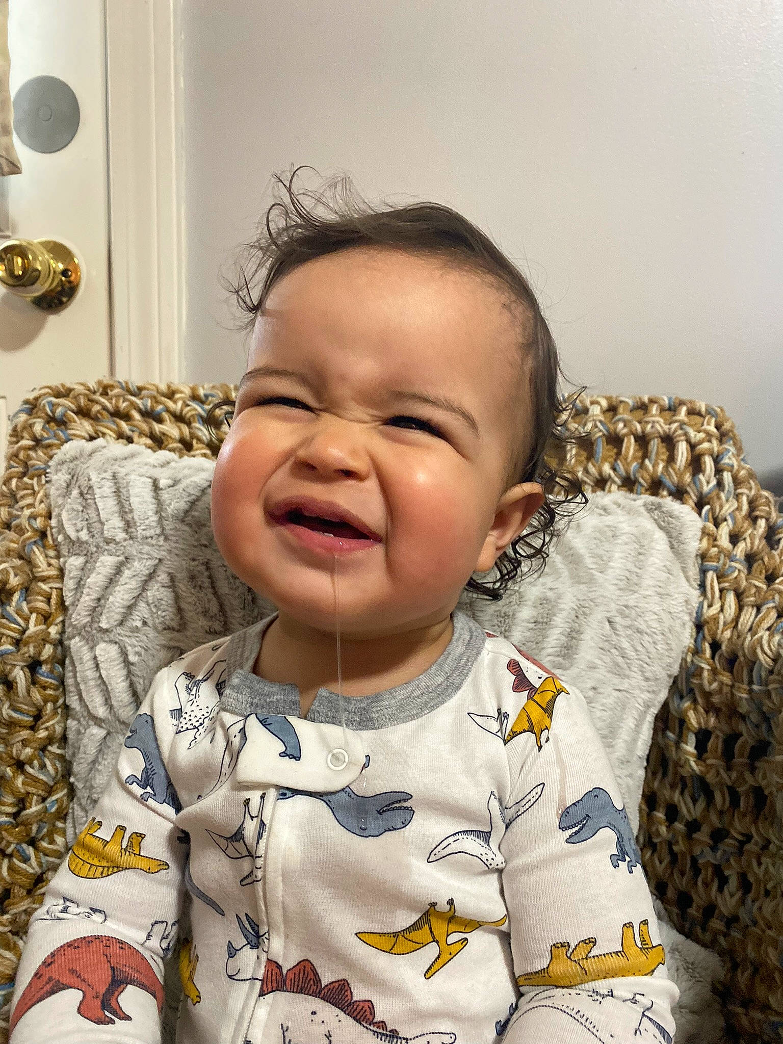 Landyn is registered to the contest to win money with this photo: baby, baby_toddler_clothing, cheek, chin, comfort, eye, eyebrow, face, forehead, hair, hairstyle, head, iris, lip, mouth, neck, nose, person, skin, sleeve