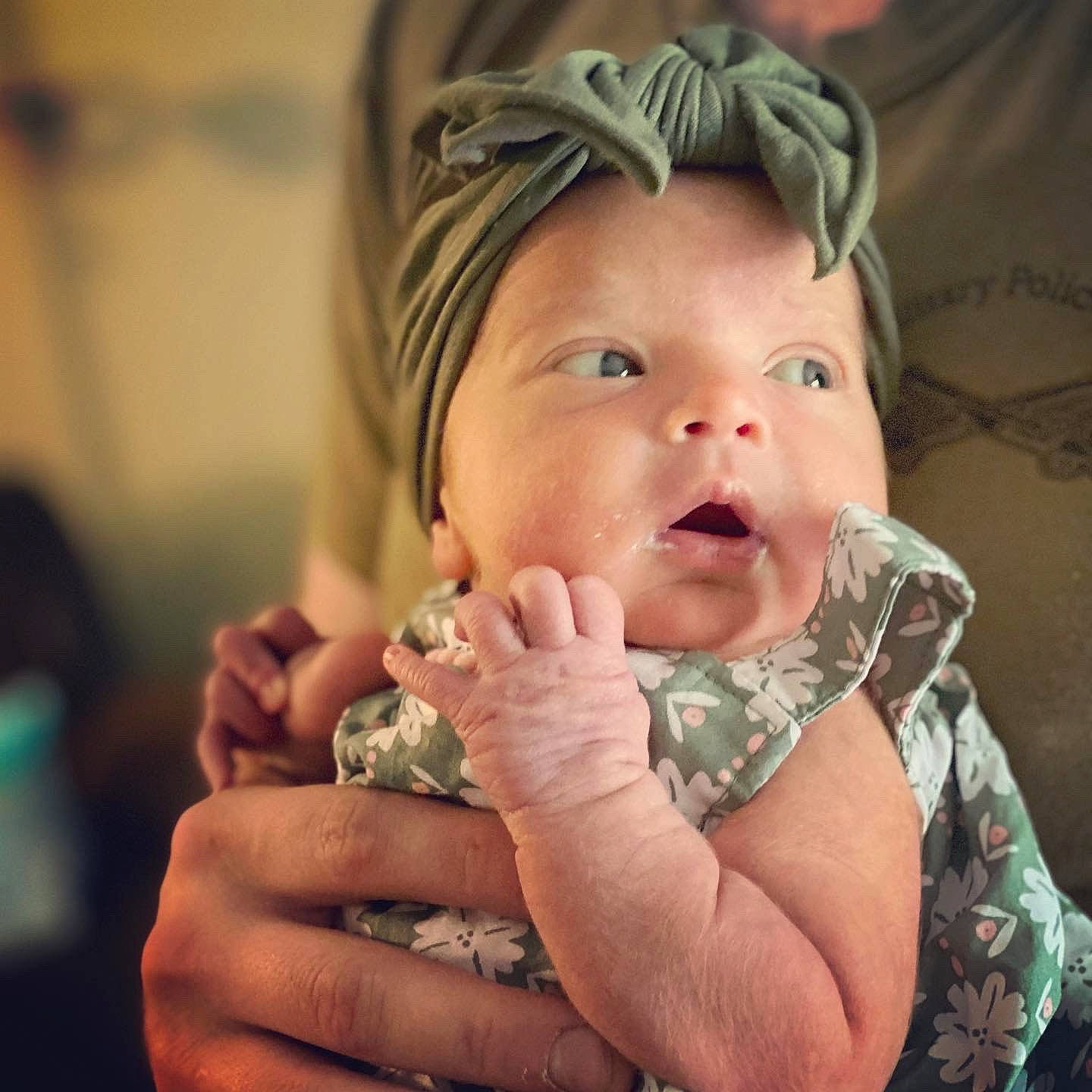 Ensley joined the competition — help win amazing prizes! baby, baby_toddler_clothing, cheek, chin, ear, eye, eyebrow, eyelash, forehead, hairstyle, hand, happy, head, iris, jaw, lip, mouth, neck, nose, person