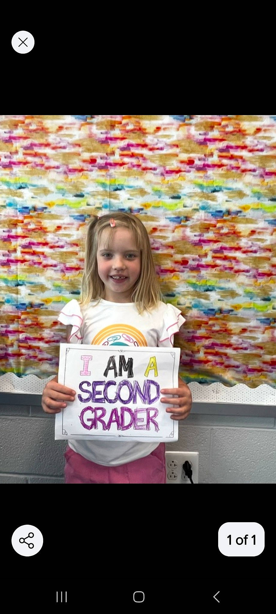 Ryleigh is registered to the contest to win money with this photo: beauty, child, clothing, design, fun, happy, joy, magenta, pattern, person, pink, play, portrait_photography, recreation, room, sleeve, smile, sweetness, t_shirt, toddler