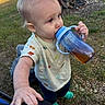 Jackson joined the competition — help win amazing prizes! baby, toddler, child, outdoor, portrait, selfie, sippy_cup, drinking, blue_cup, blond_hair, face, hand, smiling, clothing, t_shirt, pants, green_socks, grass, campfire, fire_pit