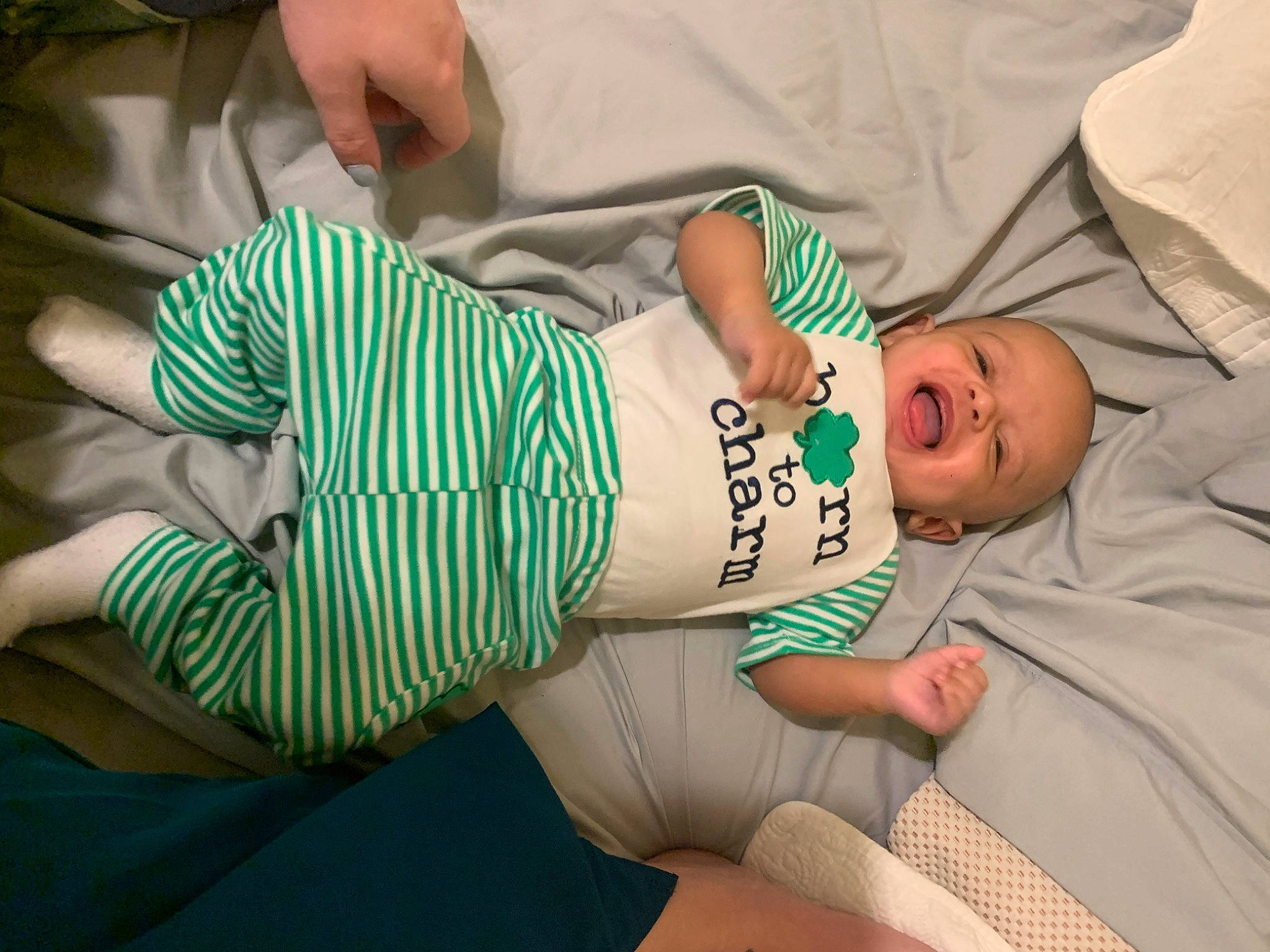 Zavian joined the competition — help win amazing prizes! abdomen, arm, baby, child, comfort, elbow, event, hand, human_leg, joint, linens, pattern, person, room, sleeve, t_shirt, textile, thigh, toddler, trunk