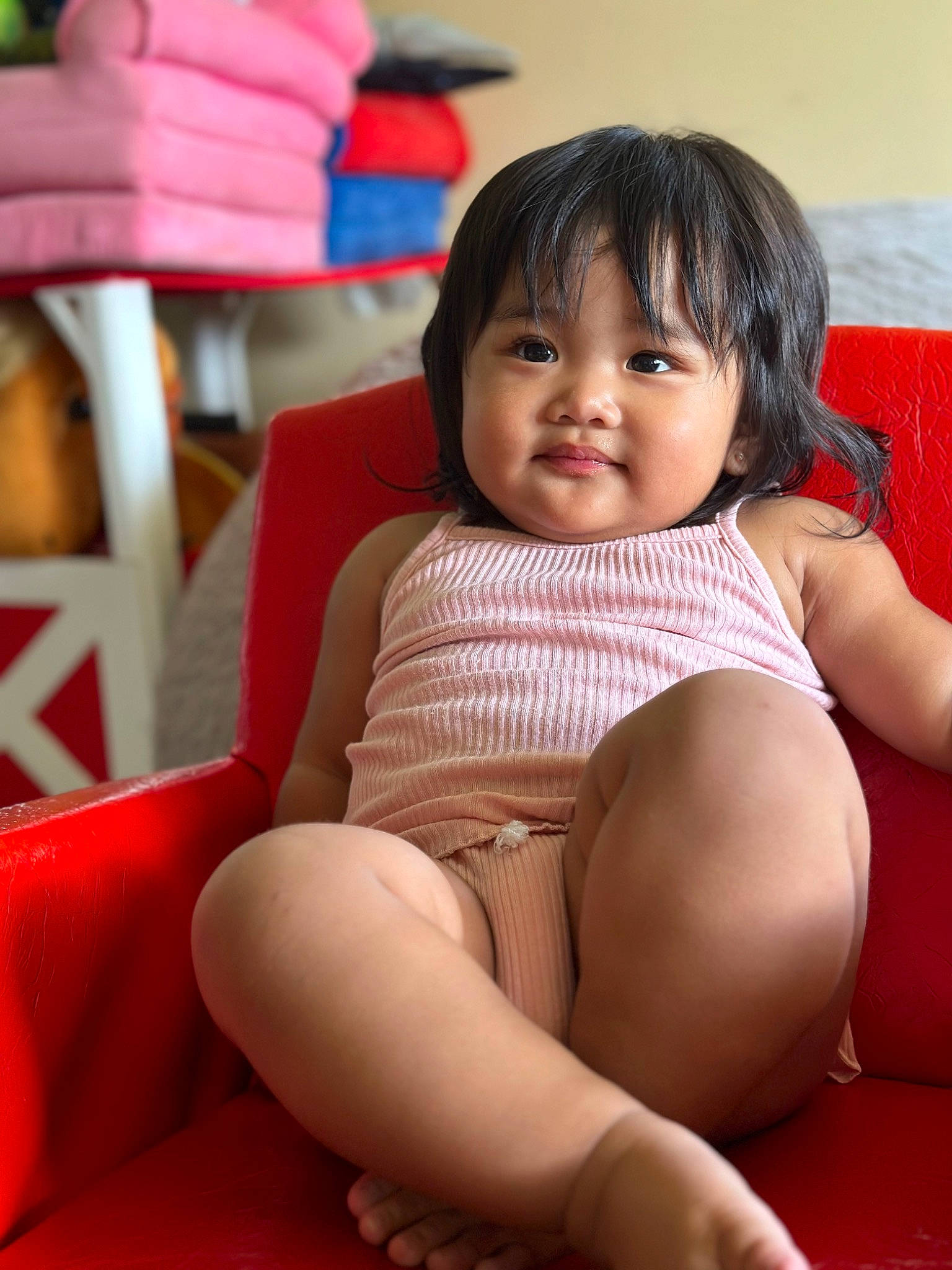 Sky is registered to the contest to win money with this photo: abdomen, baby, black_hair, cheek, chest, comfort, elbow, finger, happy, human_body, joint, knee, leisure, neck, person, shoulder, skin, stomach, thigh, toddler