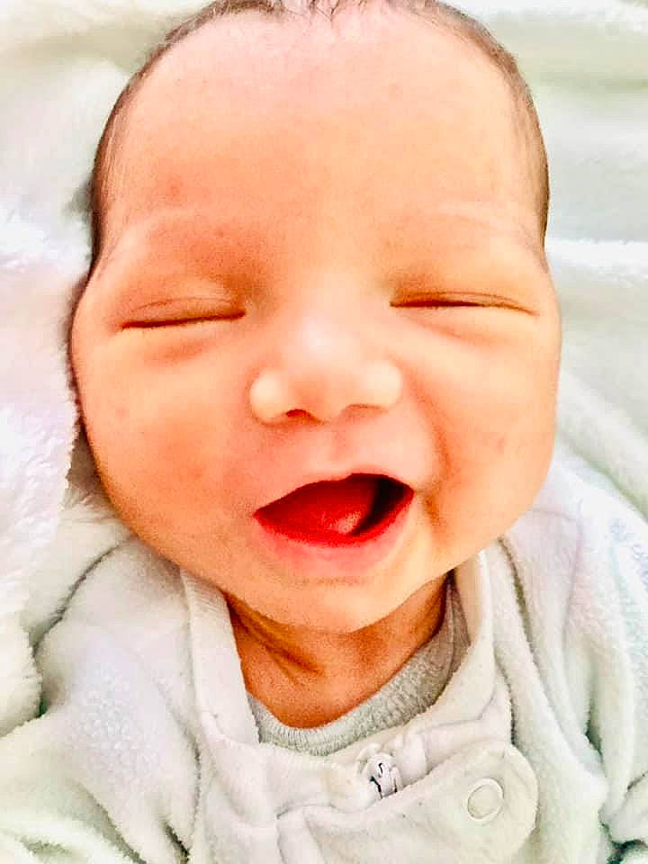 Kyrie joined the competition — help win amazing prizes! baby, baby_making_funny_faces, baby_toddler_clothing, carmine, cheek, child, close_up, comfort, ear, eye, happy, head, iris, laugh, linens, lip, nose, person, skin, smile