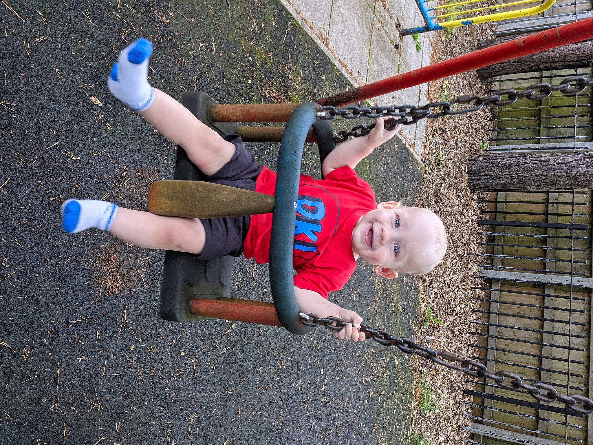 Kyden joined the competition — help win amazing prizes! carmine, child, city, elbow, electric_blue, fun, human_leg, joy, knee, leisure, person, pipe, recreation, smile, sneakers, thigh, toddler, tree, walking_shoe