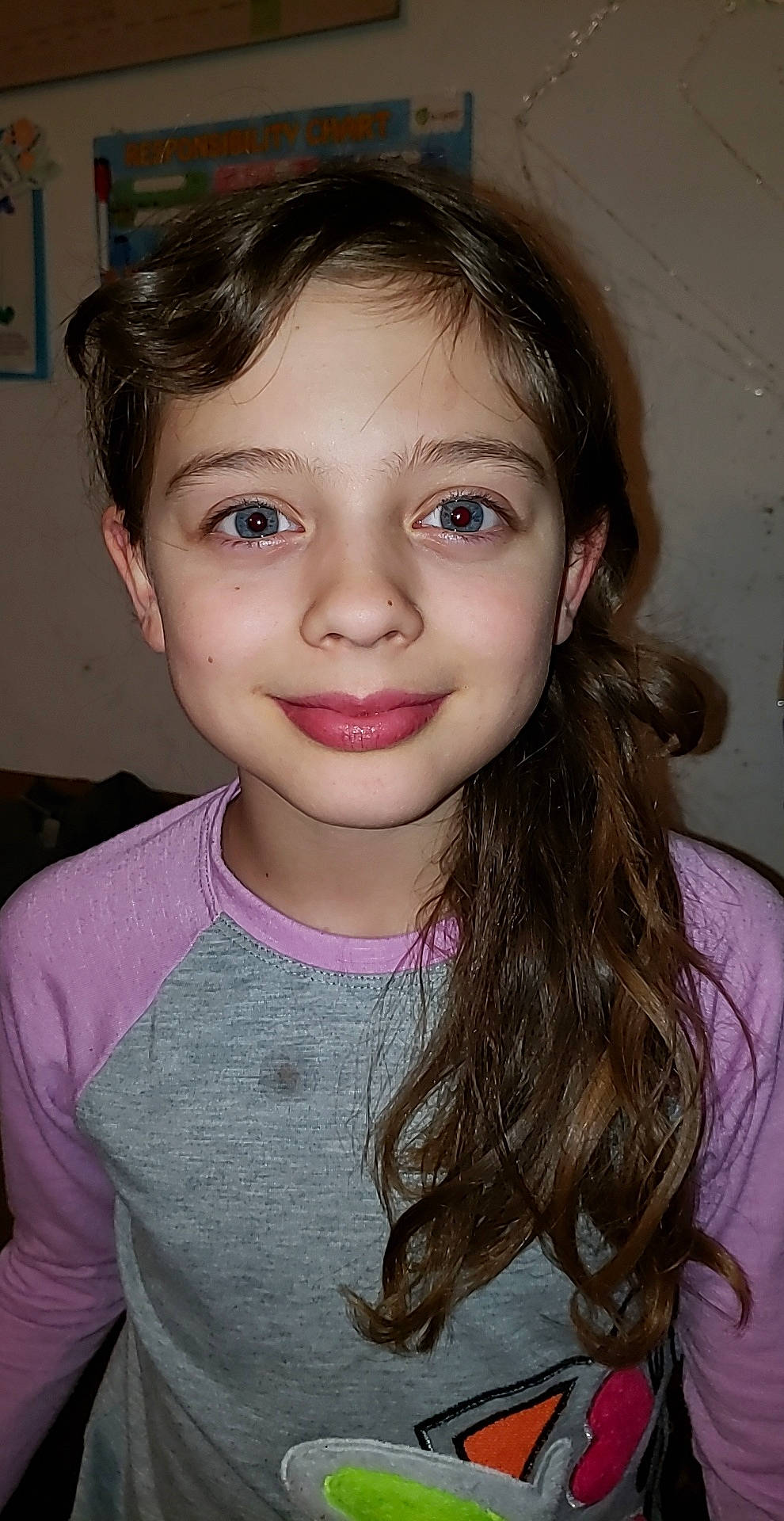 Kloe is registered to the contest to win money with this photo: beauty, brown_hair, cheek, child, child_model, chin, eye, eyebrow, eyelash, face, forehead, hair, hairstyle, jaw, joy, lip, long_hair, nose, person, smile