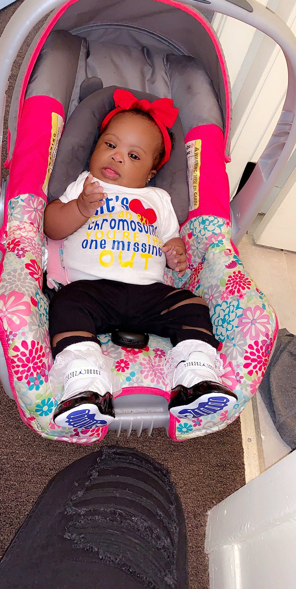 Tyler joined the competition — help win amazing prizes! baby, baby_carriage, baby_in_car_seat, baby_products, car_seat, child, person, pink, play, product, toddler