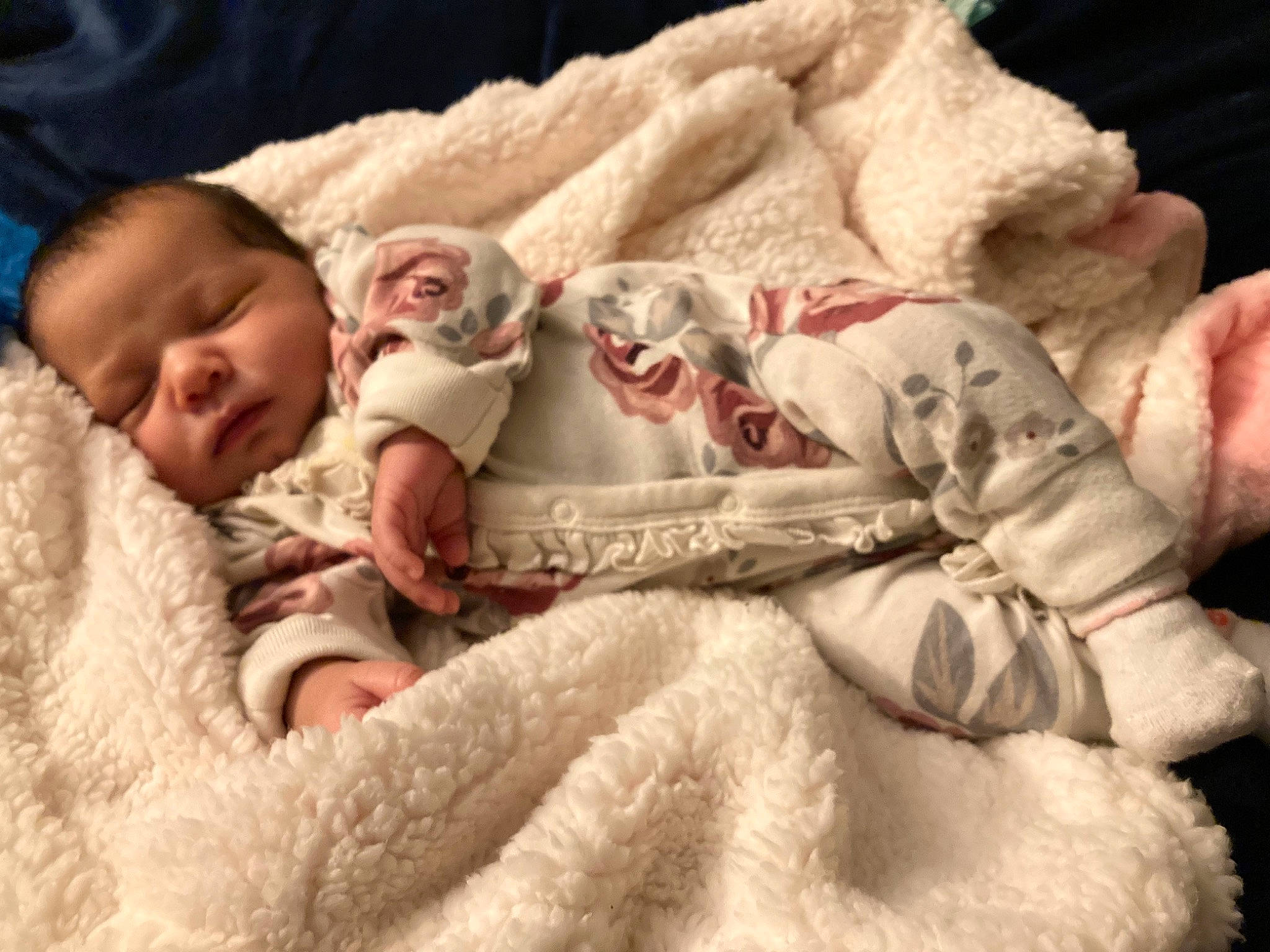 Gabriela joined the competition — help win amazing prizes! baby, baby_sleeping, baby_toddler_clothing, bedding, cheek, close_up, comfort, eye, finger, gesture, head, linens, mammal, nose, person, pink, skin, sleeve, textile, toddler