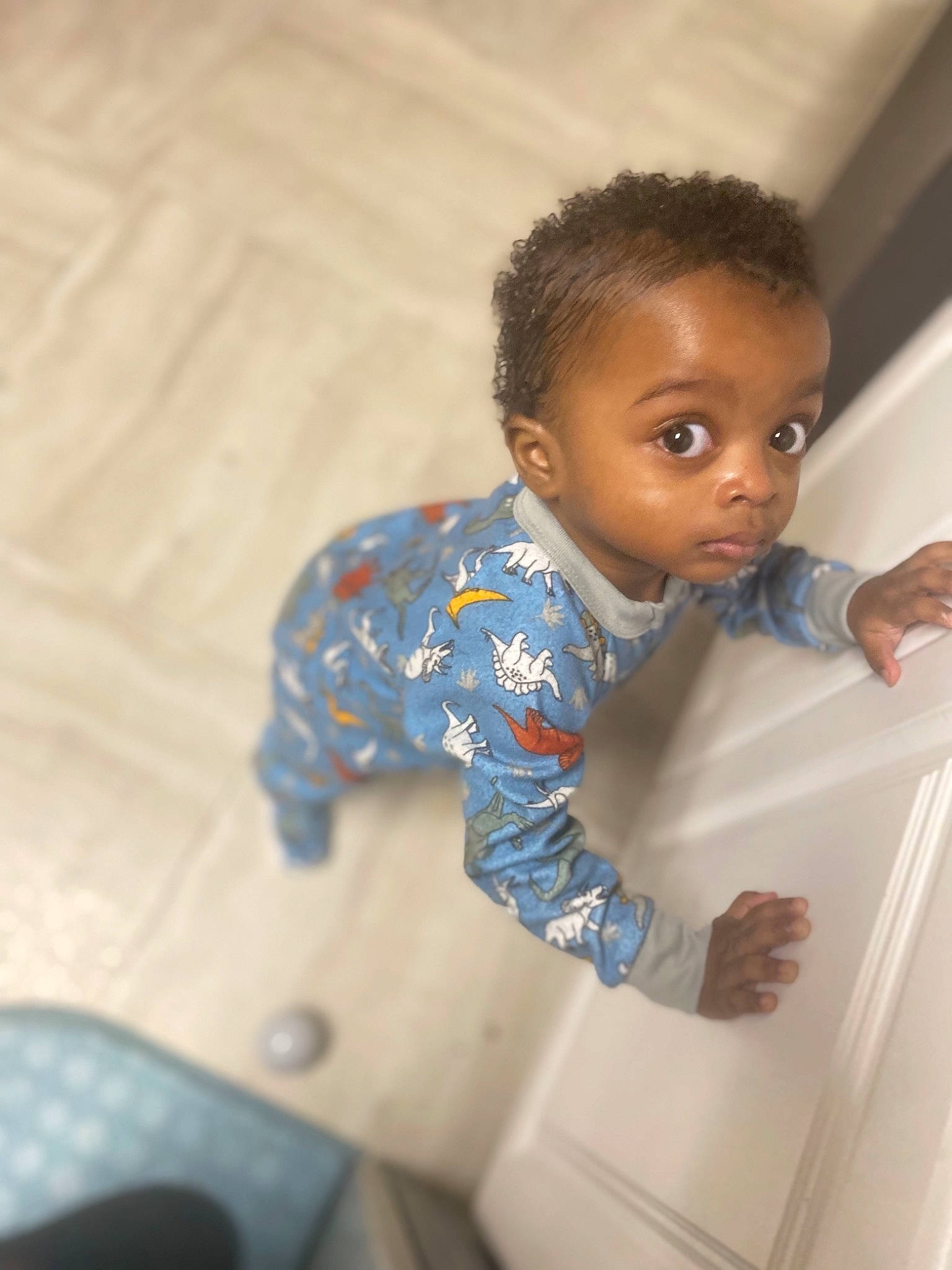 Makai joined the competition — help win amazing prizes! baby, baby_toddler_clothing, bathing, cheek, child, elbow, electric_blue, flooring, fun, happy, hardwood, nose, person, plumbing, plumbing_fixture, sitting, skin, sleeve, t_shirt, toddler