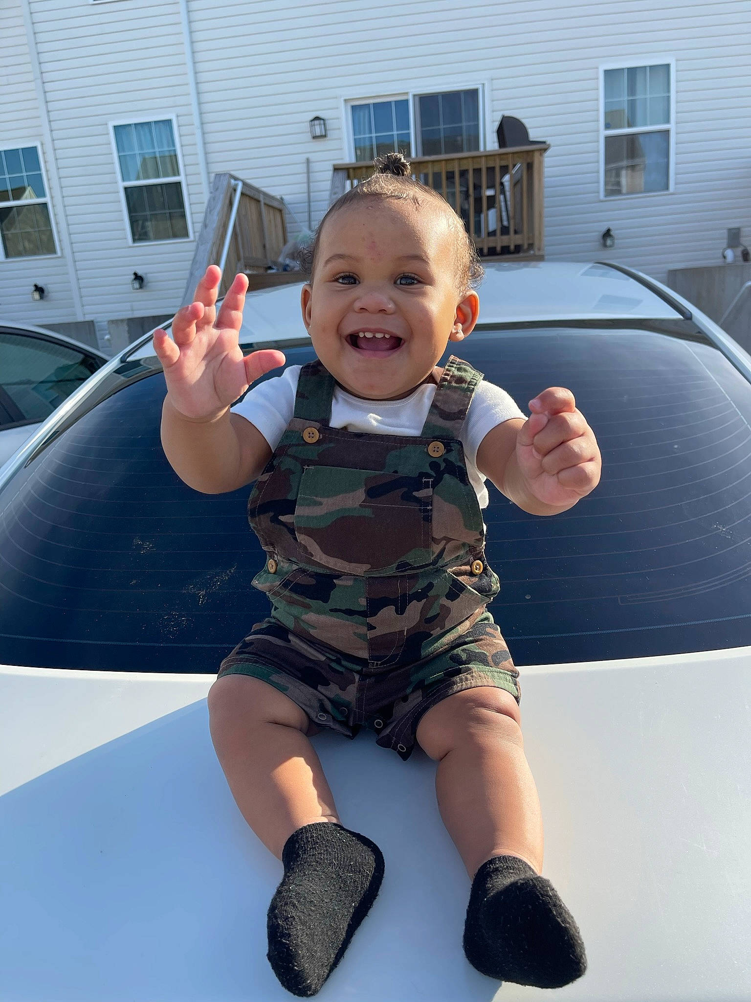 Kaison joined the competition — help win amazing prizes! automotive_design, automotive_exterior, baby_toddler_clothing, car, cool, finger, fun, gesture, hand, happy, hood, joint, joy, motor_vehicle, person, sleeve, smile, thigh, thumb, toddler