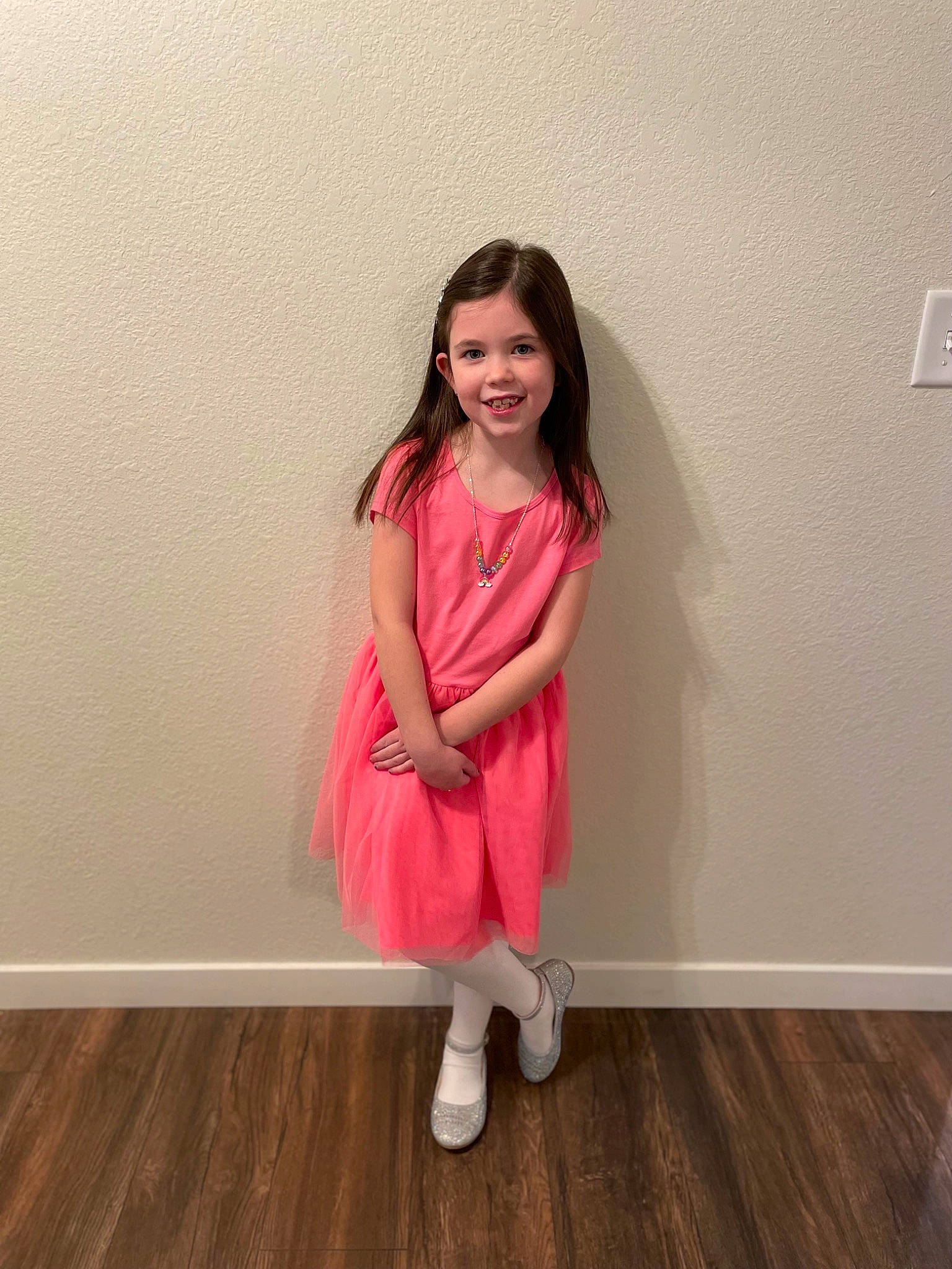 Charlie joined the competition — help win amazing prizes! baby_toddler_clothing, fashion_design, floor, flooring, formal_wear, happy, hardwood, human_leg, joy, knee, laminate_flooring, leg, magenta, pattern, person, sleeve, smile, thigh, toddler, waist