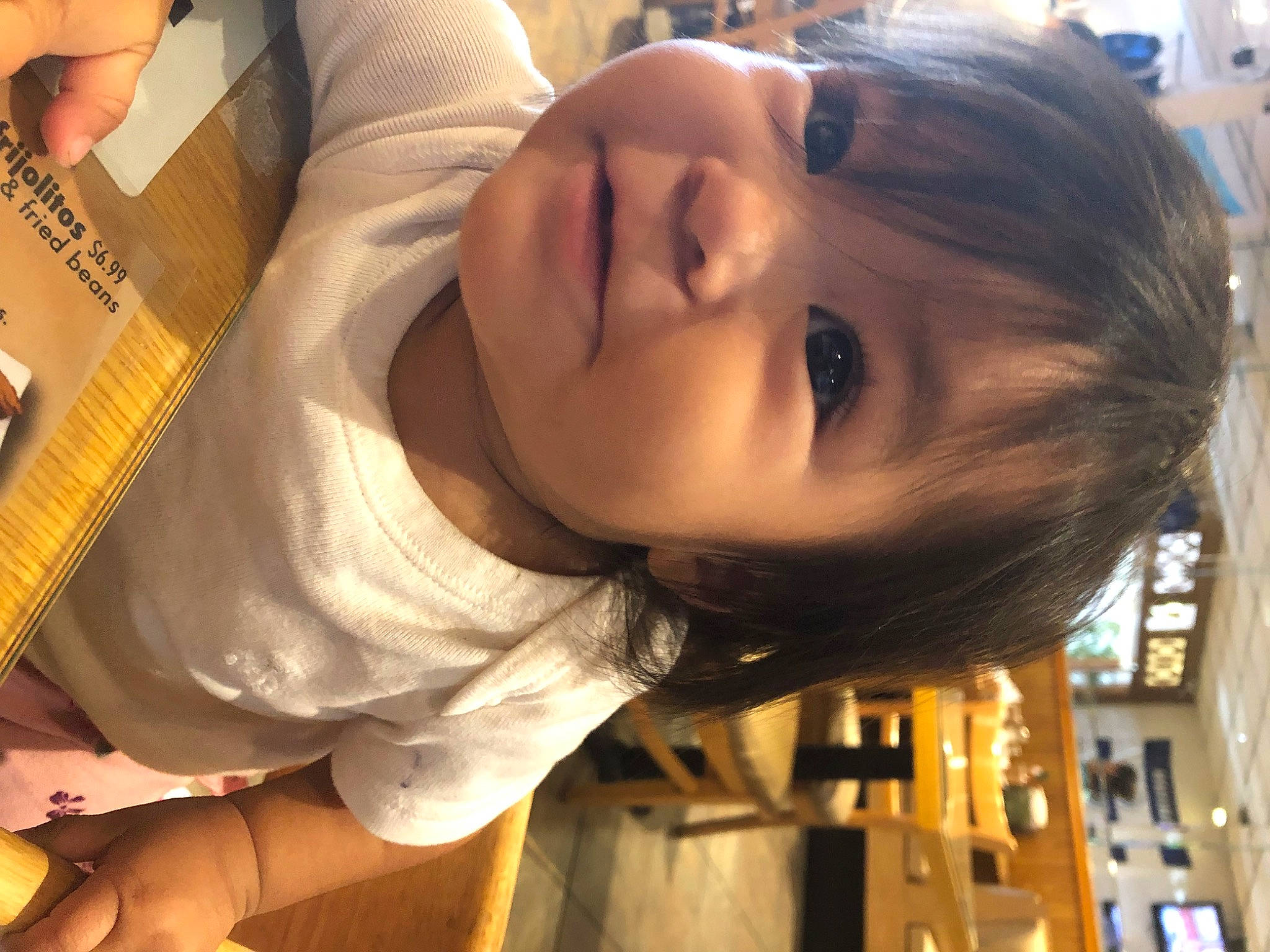 Violetta is registered to the contest to win money with this photo: black_hair, brown_hair, cheek, child, chin, cool, eyelash, forehead, fun, happy, human, lip, mouth, nose, person, skin, smile, snapshot, thumb, toddler