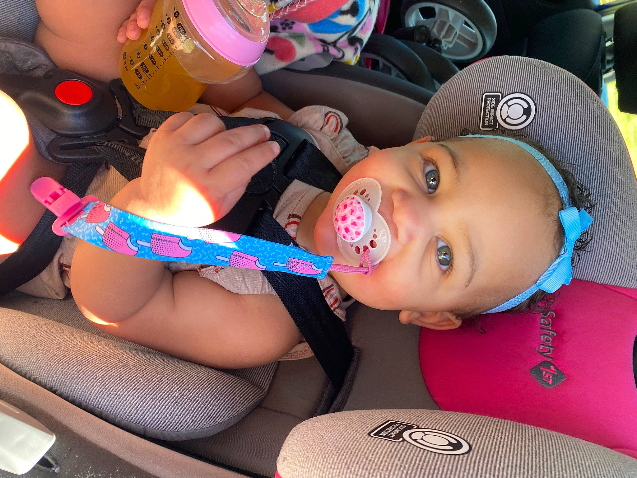 Leighton is registered to the contest to win money with this photo: black_hair, chest, cool, elbow, eyelash, eyewear, fun, hairstyle, happy, headgear, human_leg, leisure, mouth, nail, person, pink, smile, snapshot, temporary_tattoo, thigh