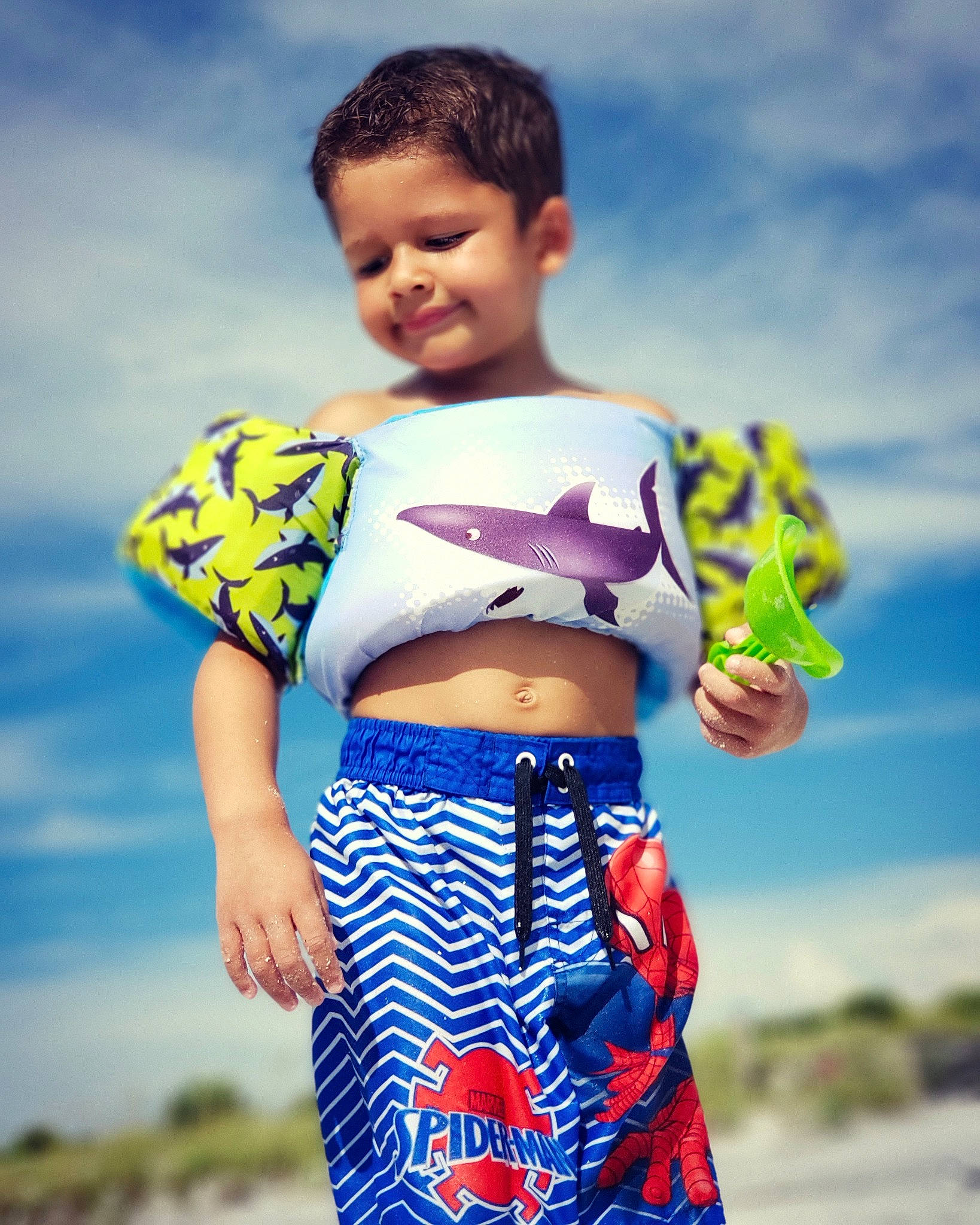 Trèvon joined the competition — help win amazing prizes! board_short, child, clothing, crop_top, fun, happy, pattern, person, photo_shoot, photography, shirt, shorts, sleeve, summer, t_shirt, toddler, top, trunks, vacation