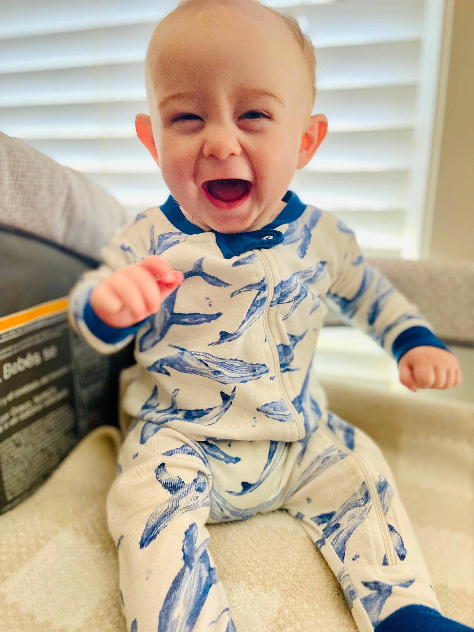 Colton joined the competition — help win amazing prizes! baby, baby_toddler_clothing, beauty, child, comfort, cool, electric_blue, face, facial_expression, finger, happy, pattern, person, skin, sleeve, smile, t_shirt, thumb, toddler, white
