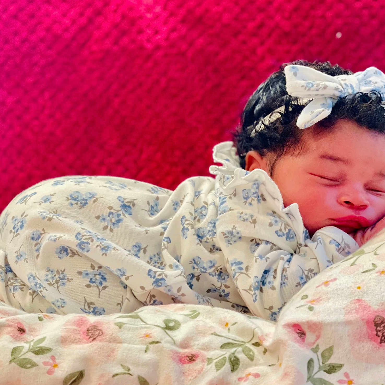 Braelynn joined the competition — help win amazing prizes! baby, bed, bedroom, blanket, clothing, couch, cushion, face, furniture, hat, head, homedecor, indoors, newborn, person, photography, portrait, quilt, room, sleeping